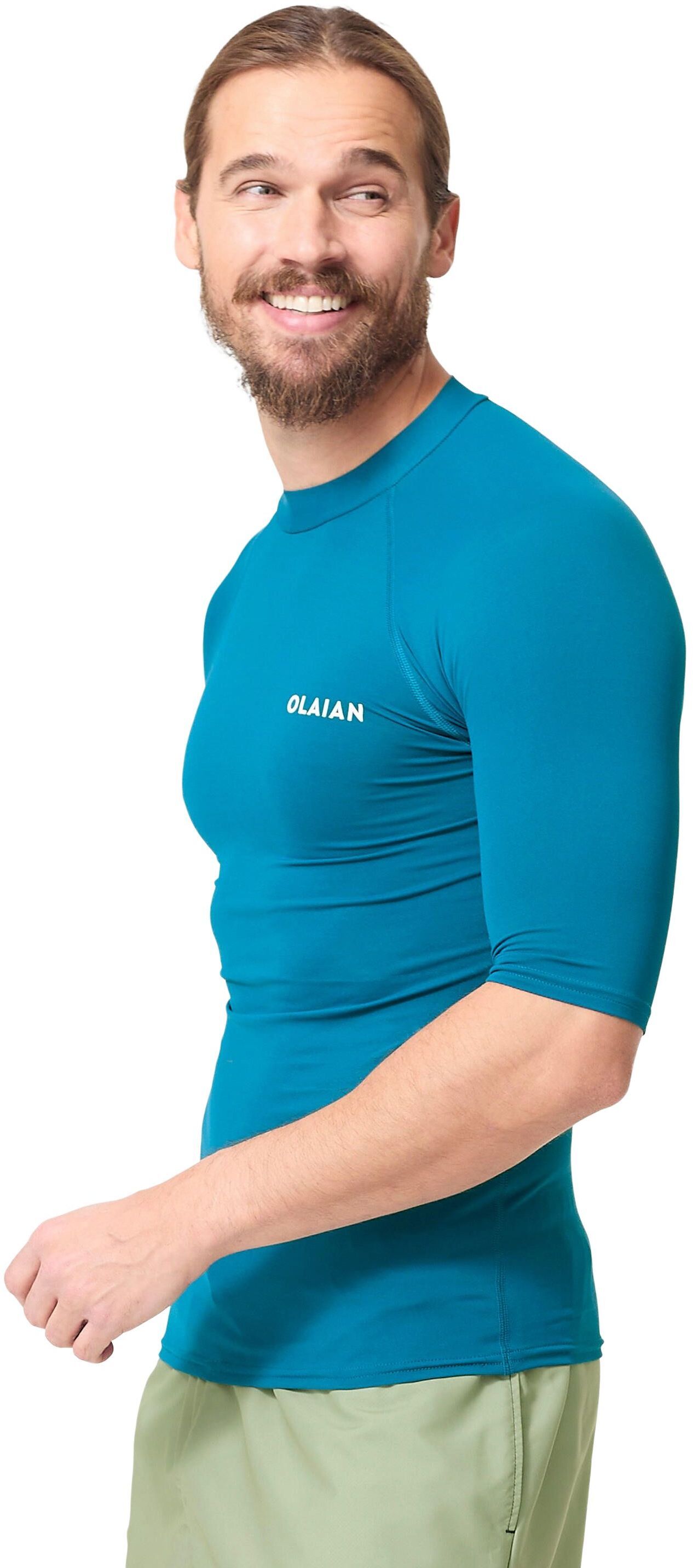 Футболка мужская солнцезащитная для серфинга Olaian 100 8485998 2XL синяя фото 