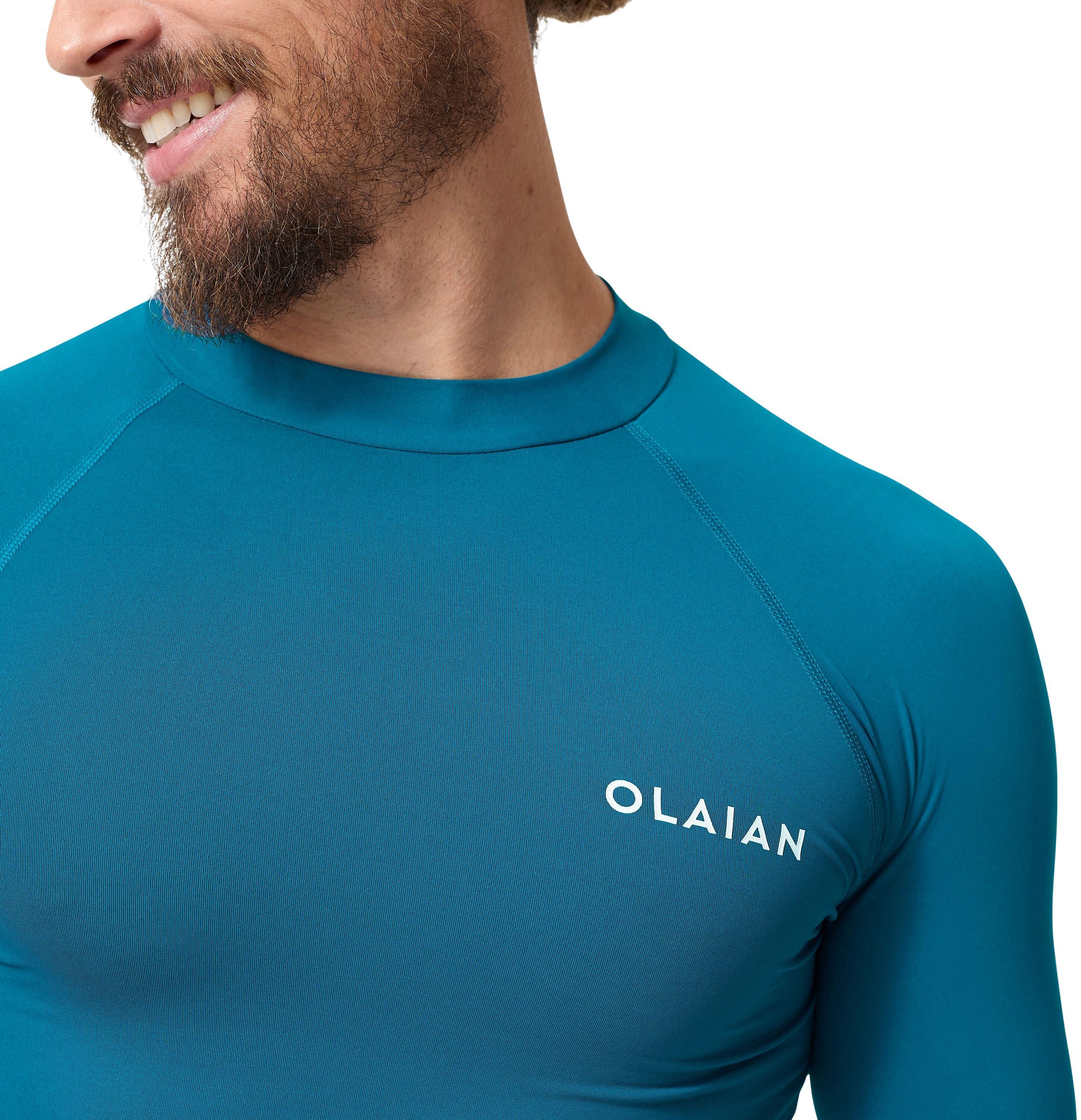 Футболка мужская солнцезащитная для серфинга Olaian 100 8485998 2XL синяя фото 