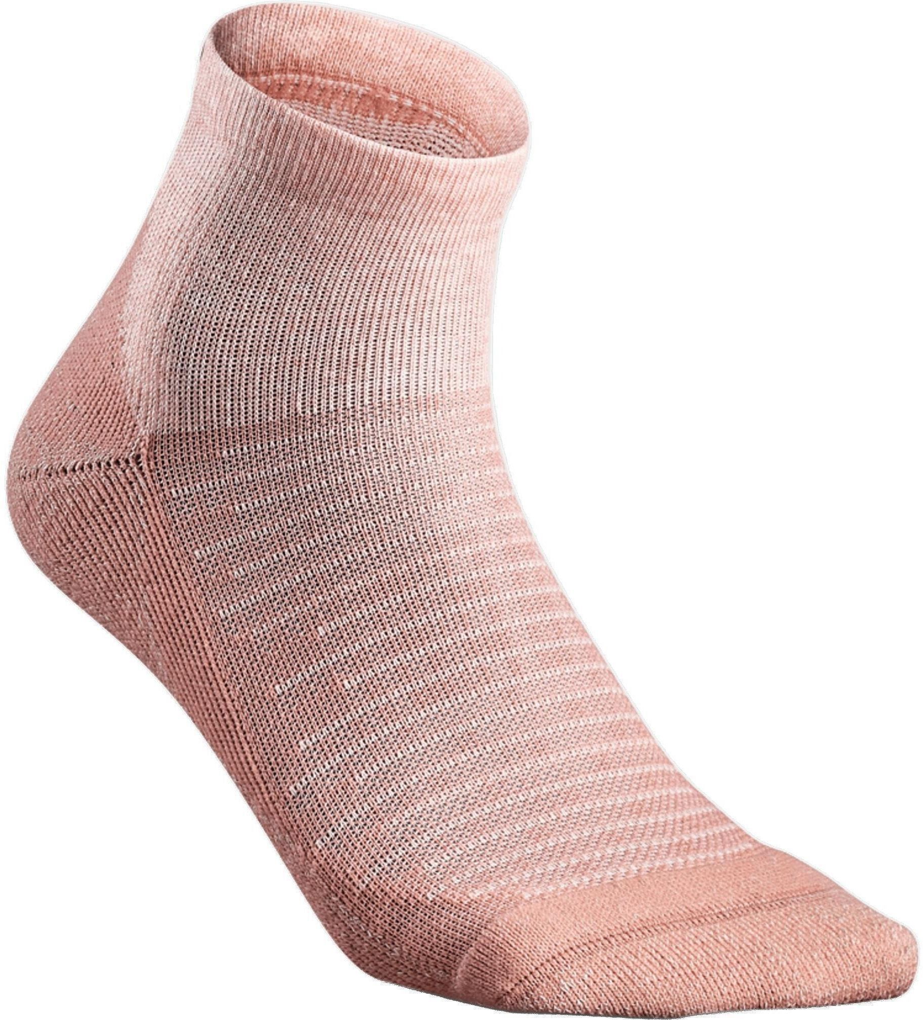 Шкарпетки для туризму Quechua 100 Mid 8786345 43/46 рожеві/сіріфото2