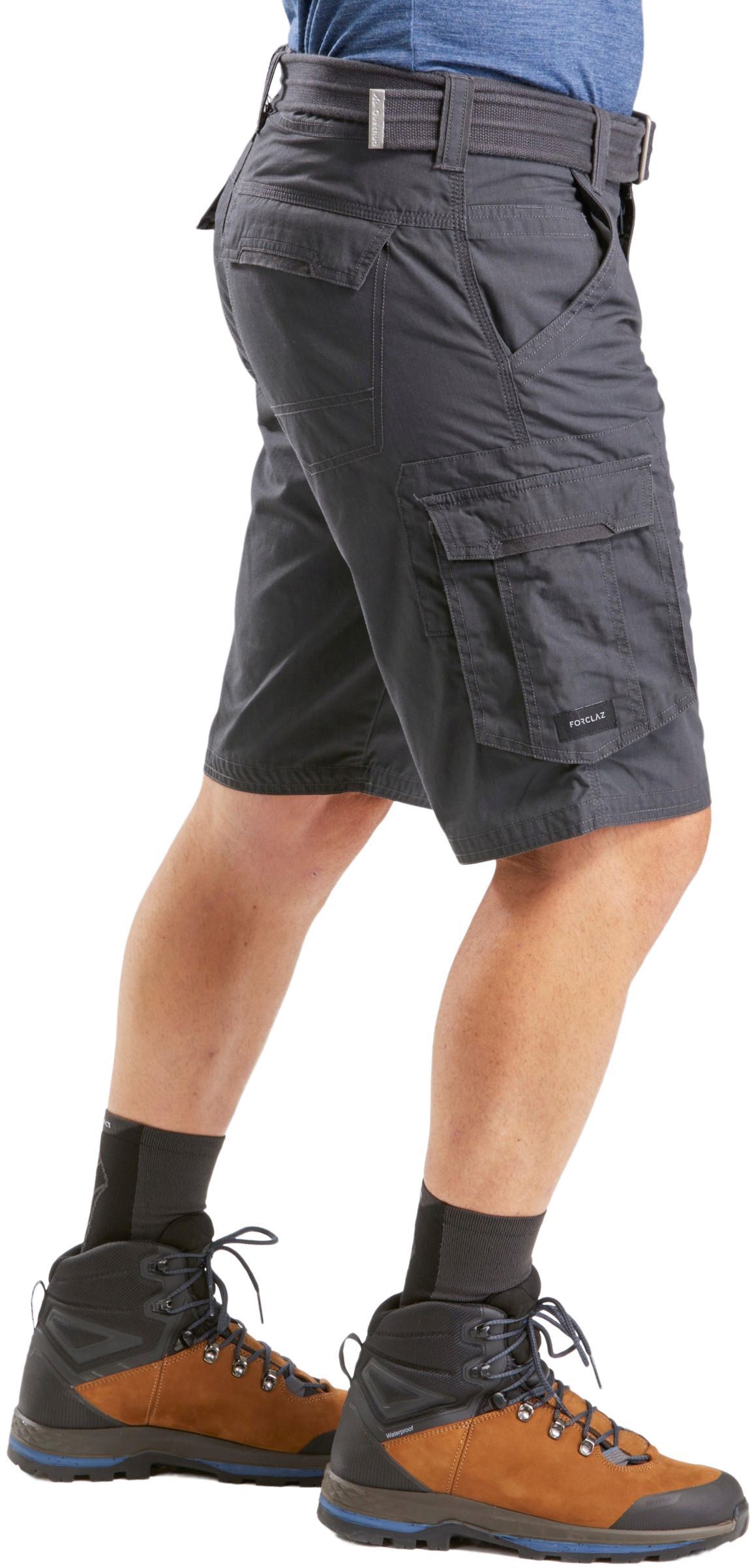 Шорты мужские для туризма Forclaz TRAVEL 500 8572550 46 серые фото 4