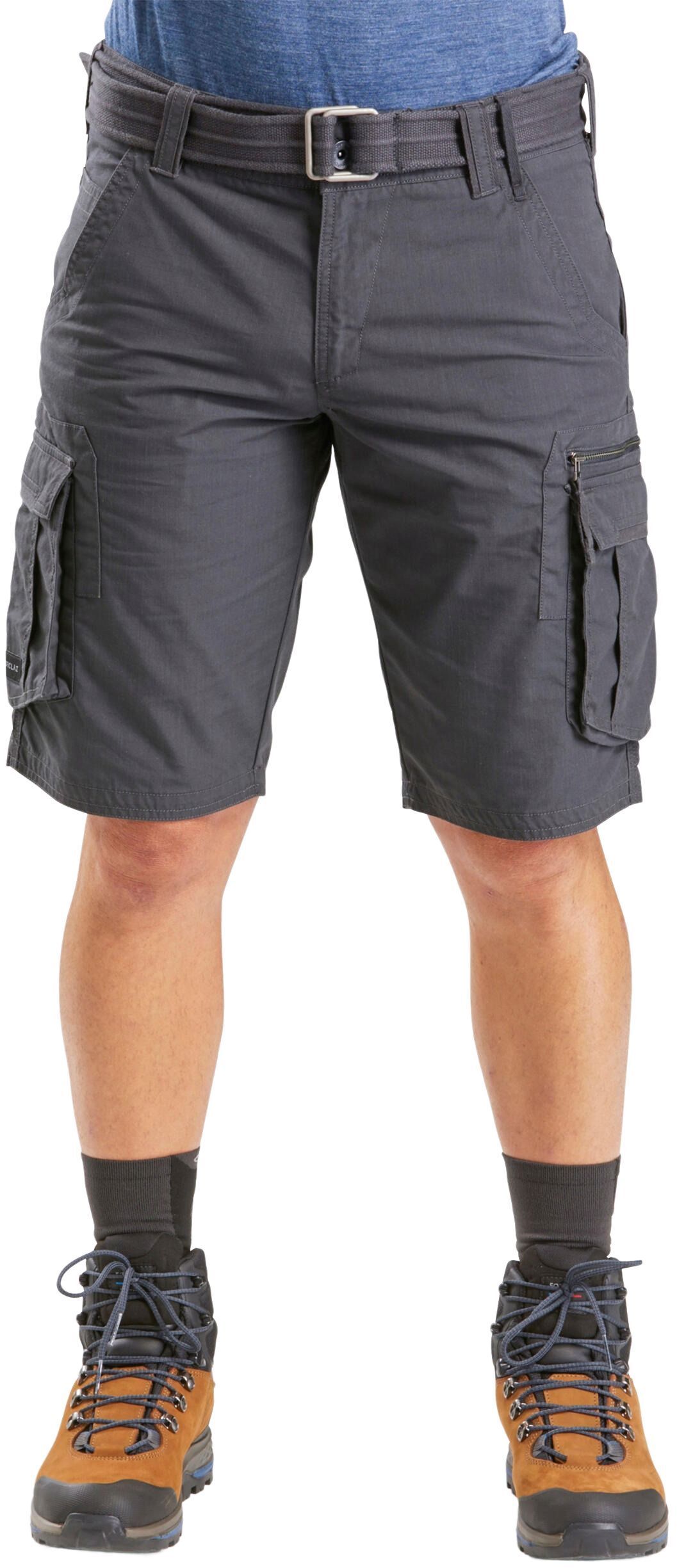 Шорты мужские для туризма Forclaz TRAVEL 500 8572550 46 серые фото 2