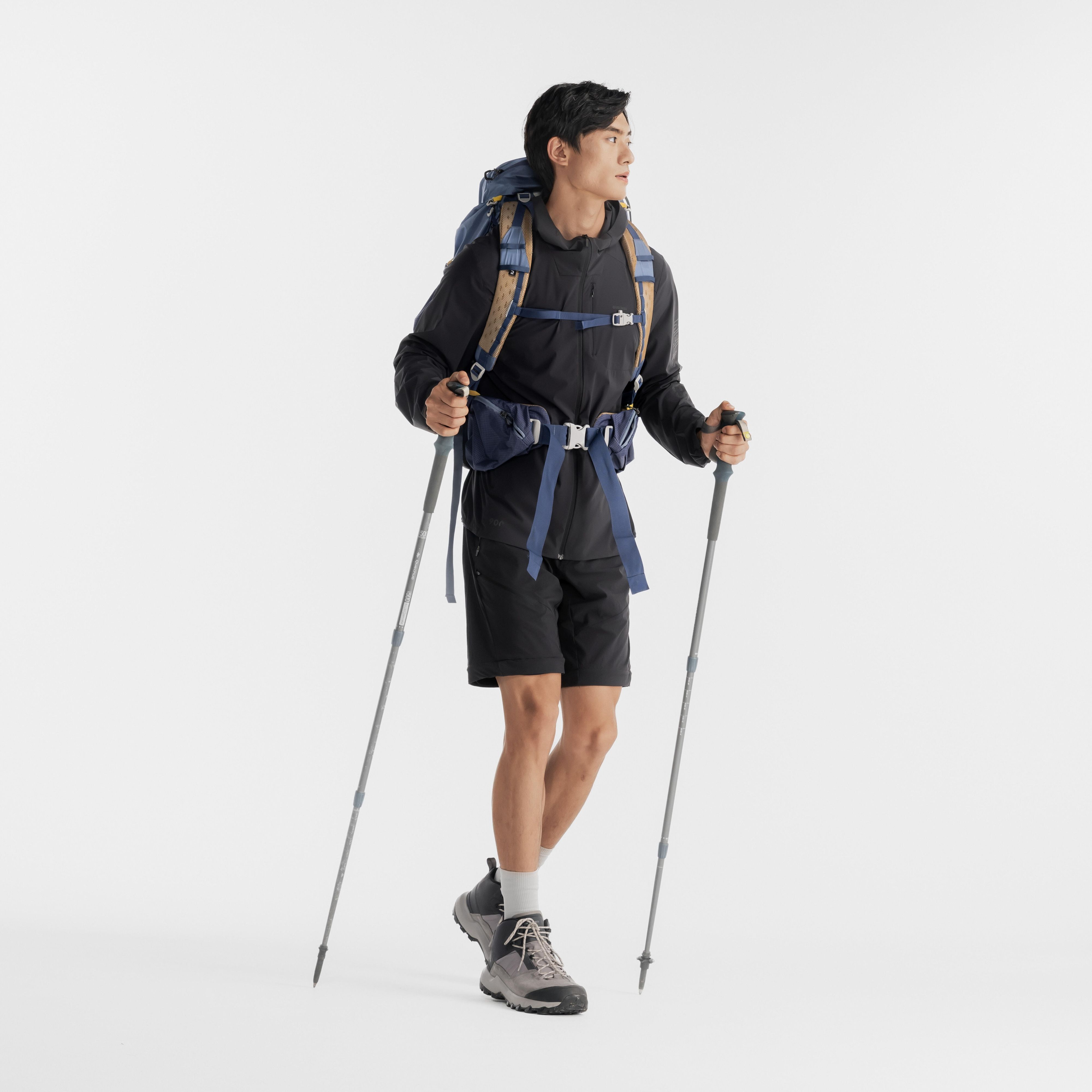 Шорты мужские для туризма Forclaz TRAVEL 500 8572550 46 серые фото 8