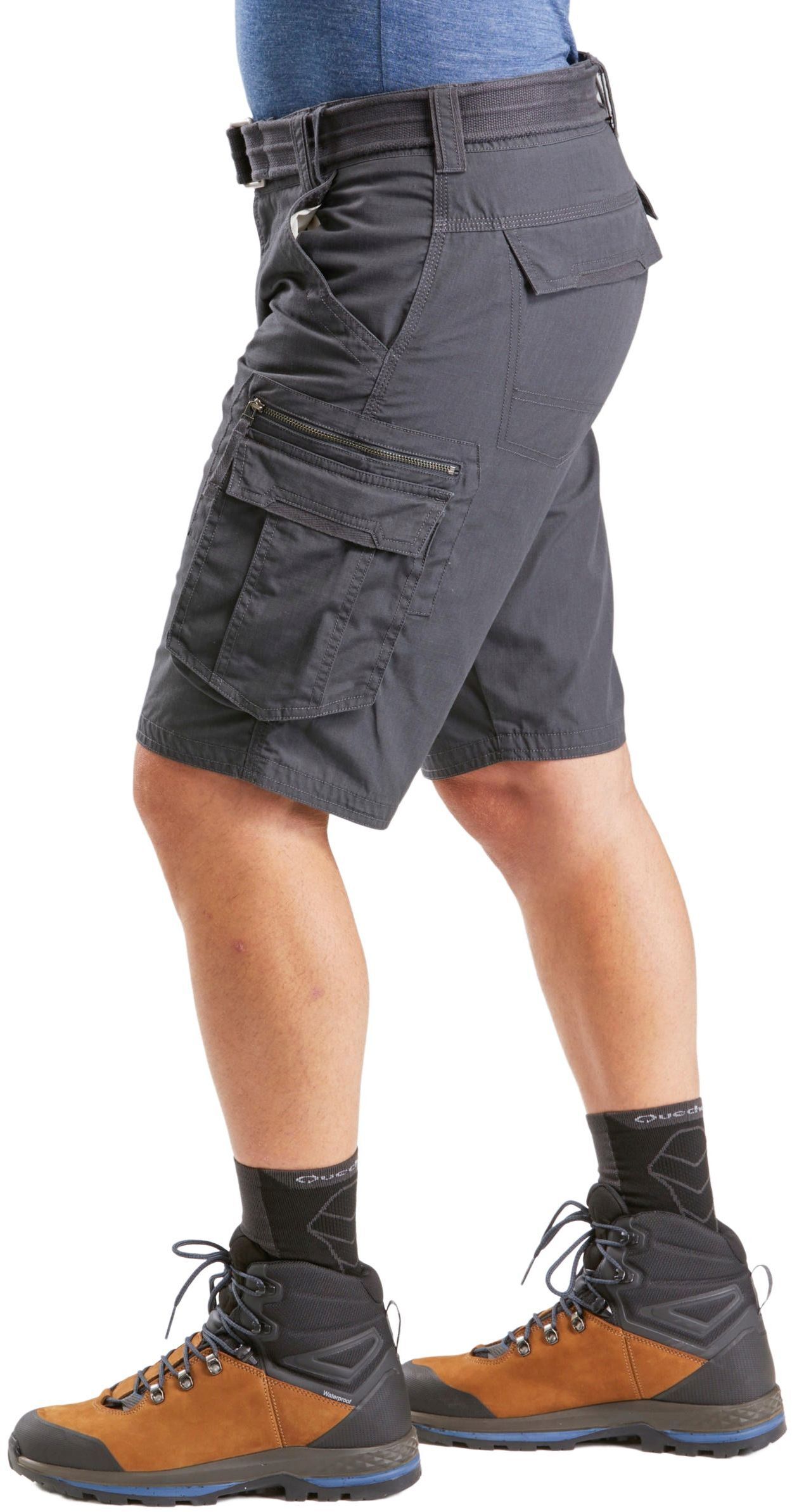 Шорты мужские для туризма Forclaz TRAVEL 500 8572550 46 серые фото 5