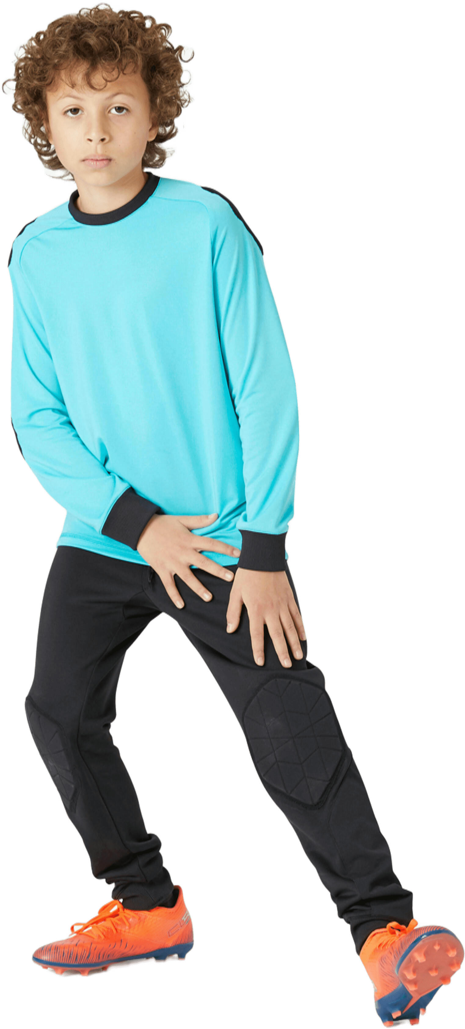 Штаны вратарские детские Kipsta 8586192 10-11 лет (141-150 см) черные фото 4