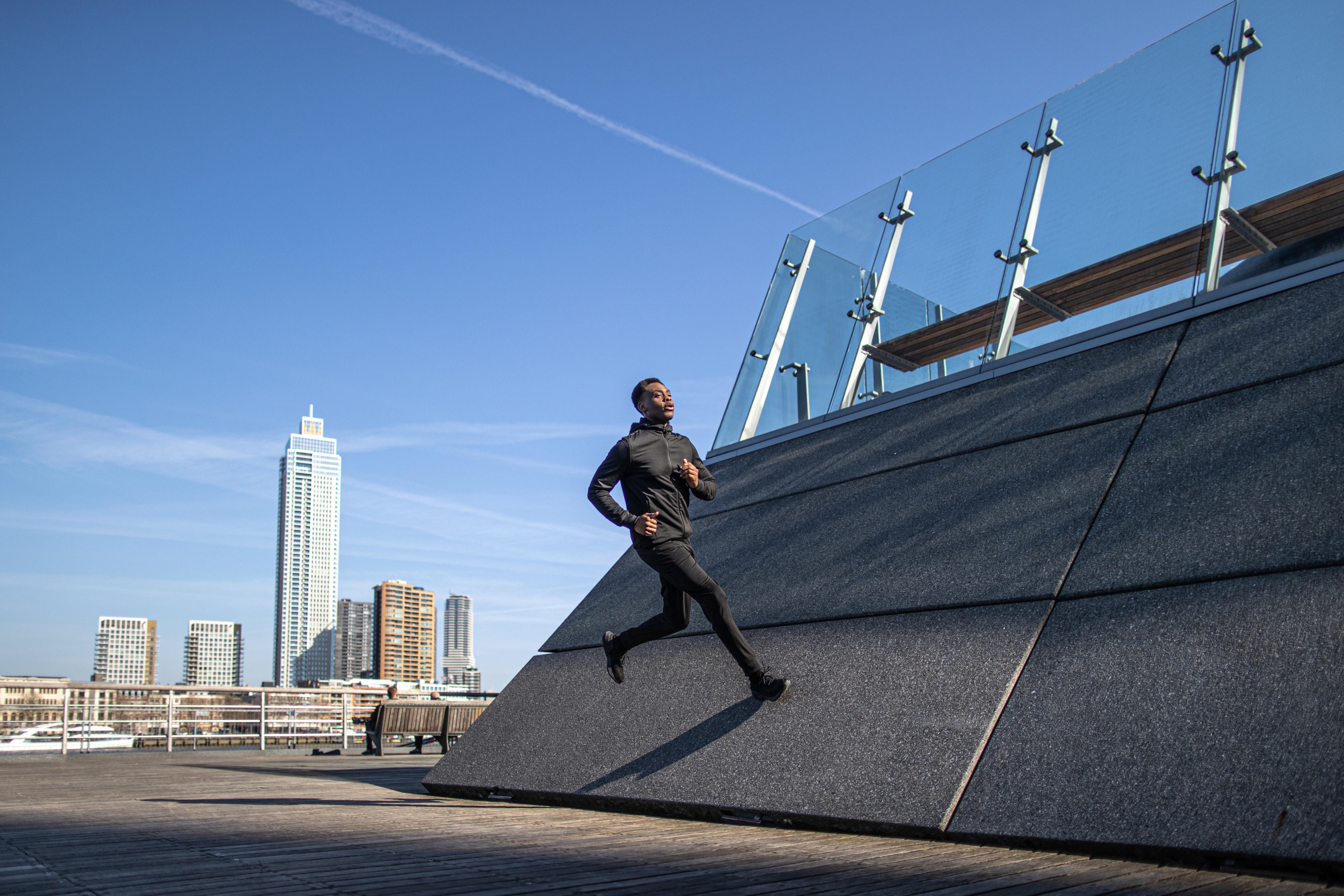 Штани чоловічі для бігу Kalenji Warm 100 8807977 2XL чорніфото