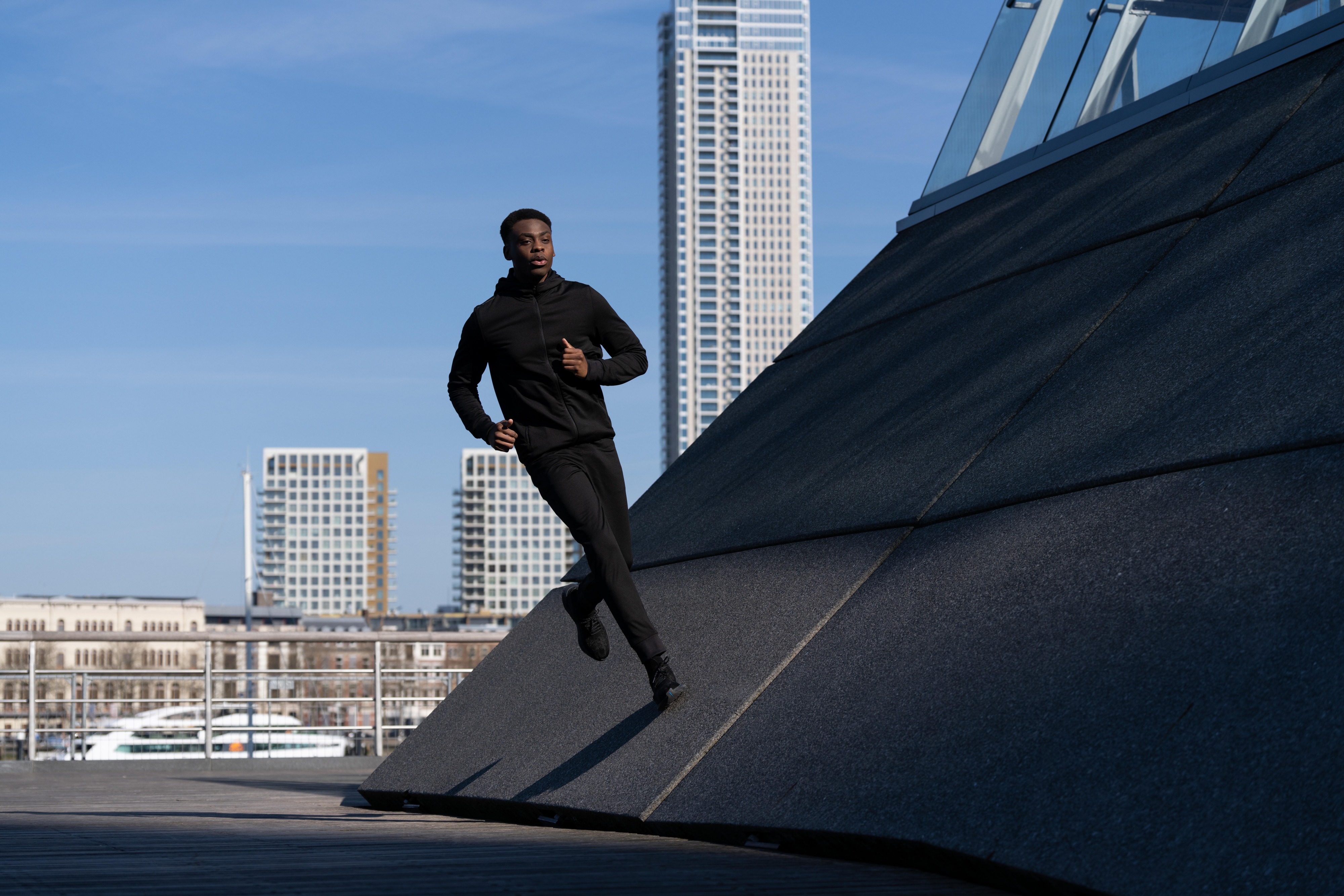 Штани чоловічі для бігу Kalenji Warm 100 8807977 2XL чорніфото