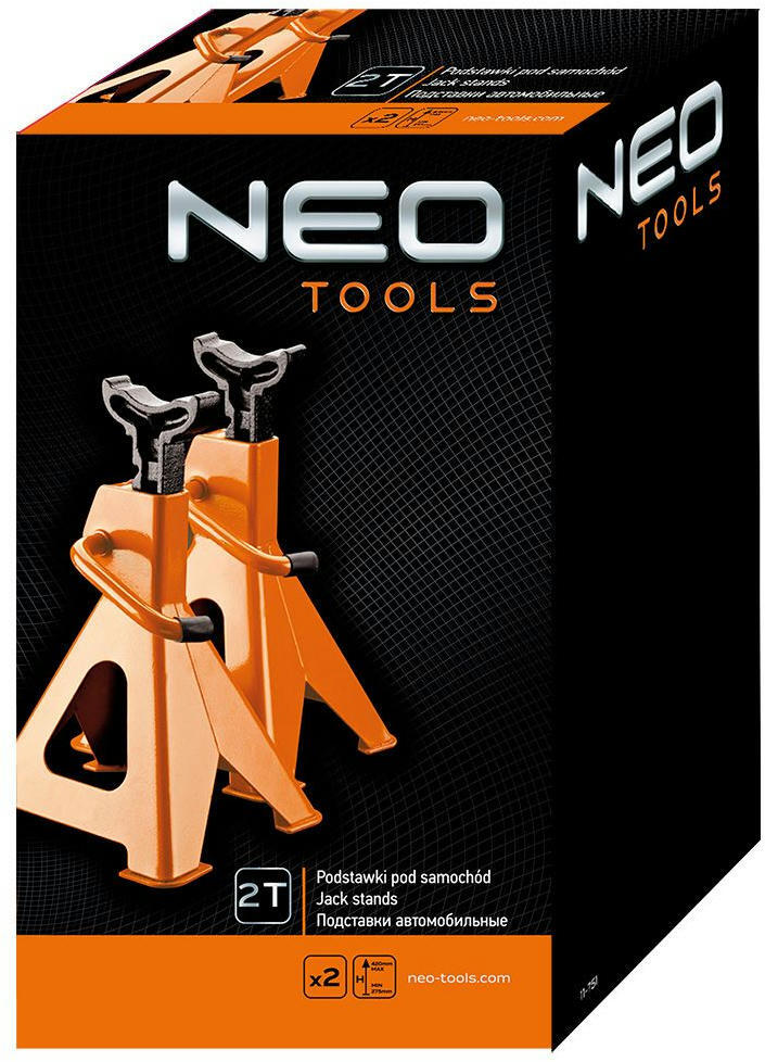 Опора под автомобиль Neo Tools, 2т, 278-423 мм, 2 шт. фото