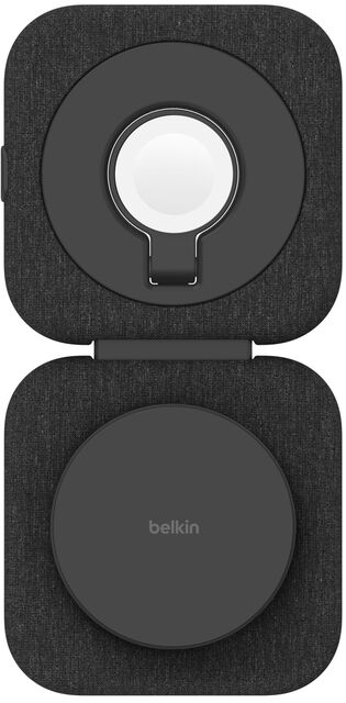 Беспроводное зарядное устройство Belkin 2в1 iPhone/Watch/AirPods Travel Pad Qi2 (WIZ026VFBK) фото