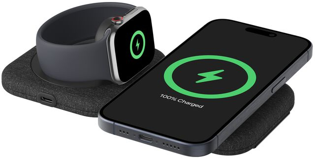 Беспроводное зарядное устройство Belkin 2в1 iPhone/Watch/AirPods Travel Pad Qi2 (WIZ026VFBK) фото 6