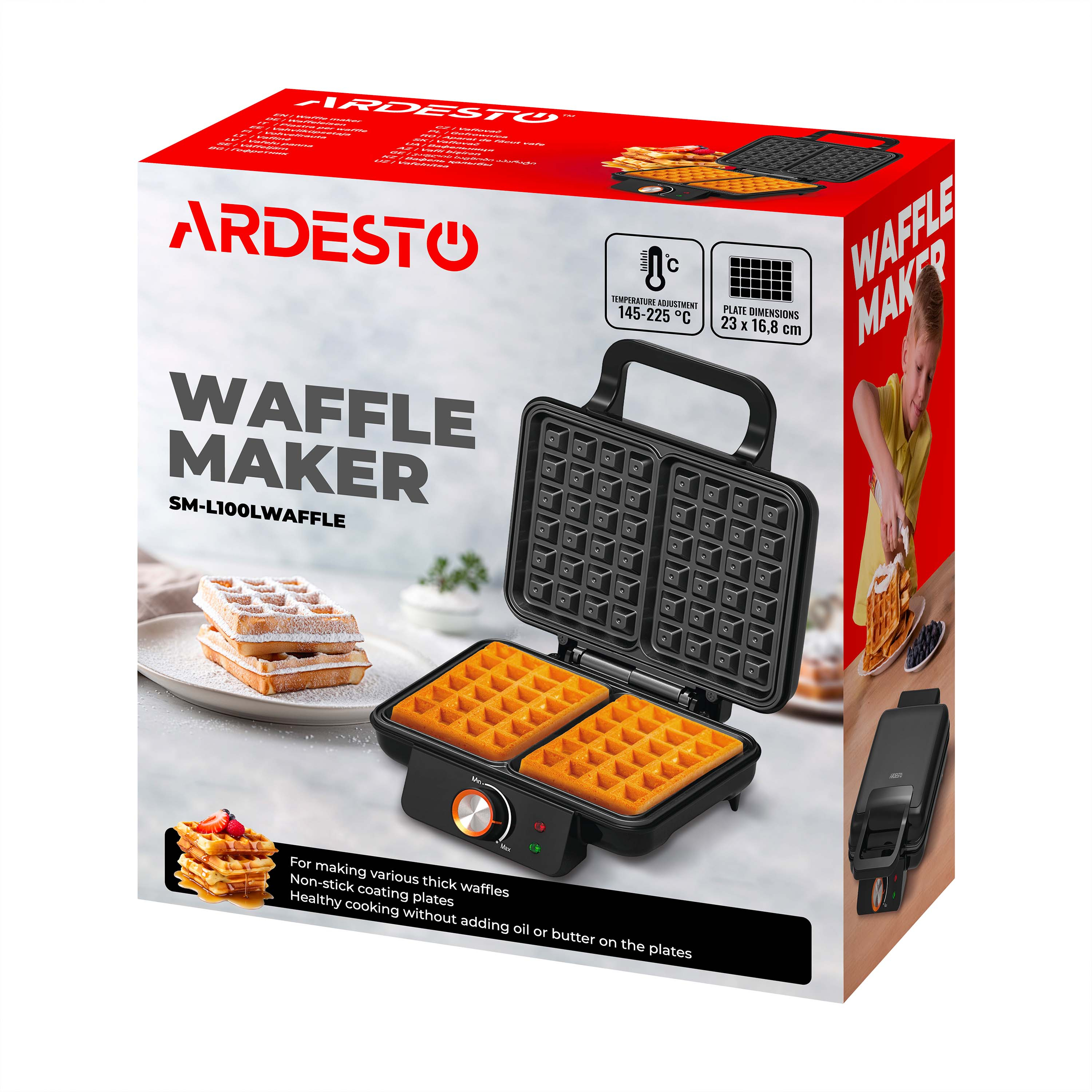 Вафельница ARDESTO SM-L100LWAFFLE фото 