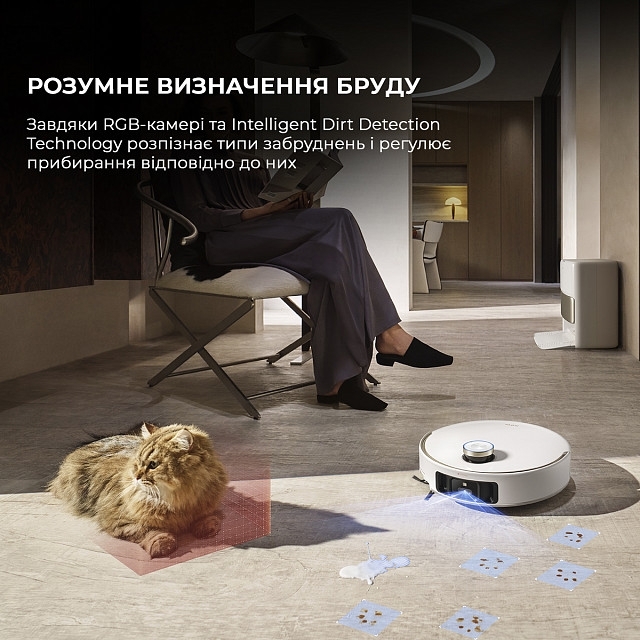 Робот пылесос Mova V50 Ultra Complete White RLV72LE-1-Wh фото 13