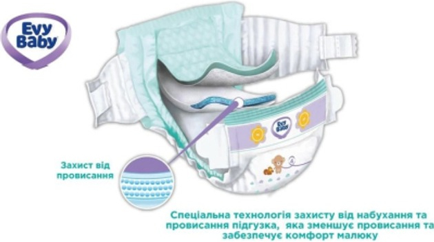 Підгузки дитячі гігієнічні Evy Baby Maxi Jumbo 7-18 кг 58 штфото5
