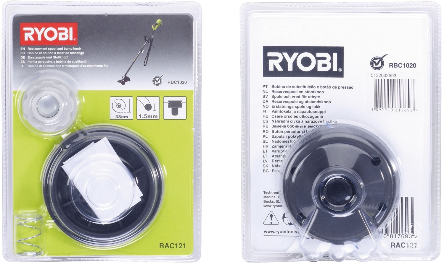 Катушка для триммера Ryobi RAC121 1.5мм (5132002593) фото