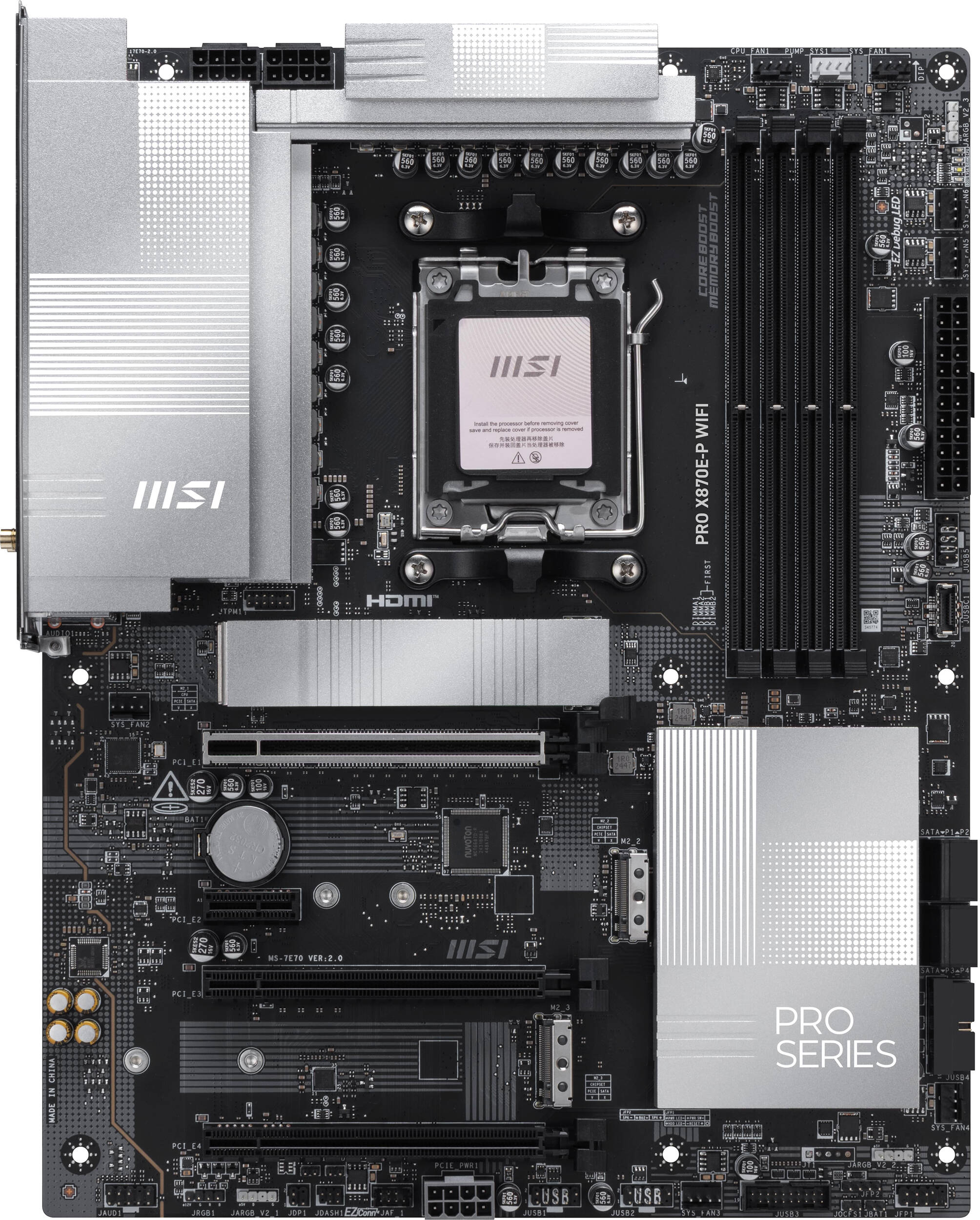 Материнcкая плата MSI PRO X870E-P WIFI (911-7E70-002) фото 2