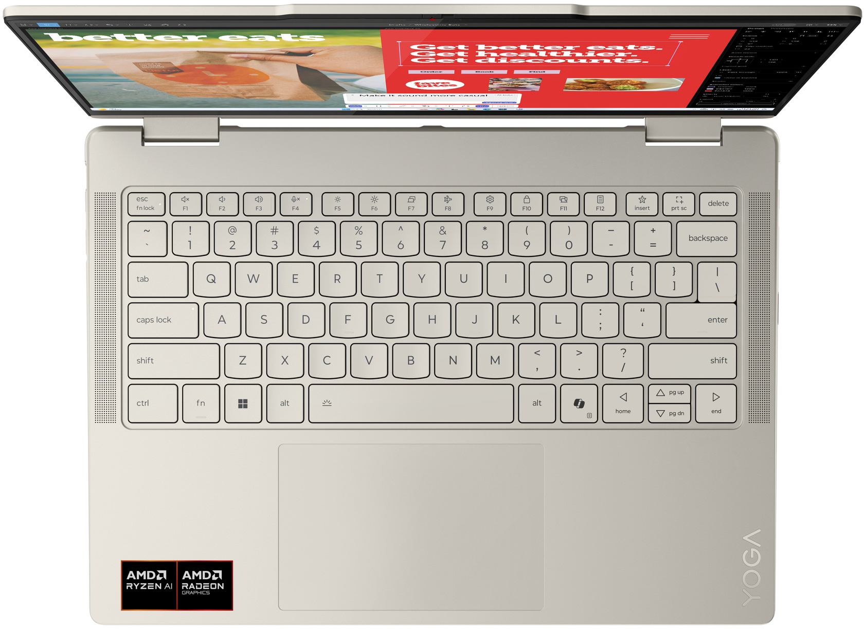 Ноутбук LENOVO Yoga 7 2-in-1 14AKP10 Seashell (83JR007KRA) фото 10