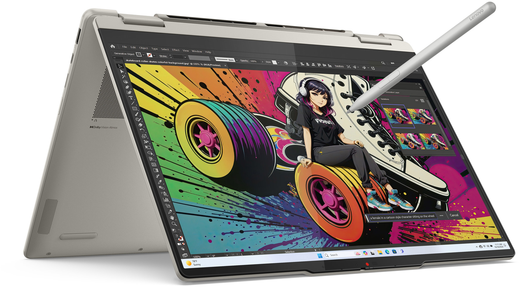 Ноутбук LENOVO Yoga 7 2-in-1 14AKP10 Seashell (83JR007KRA) фото 2