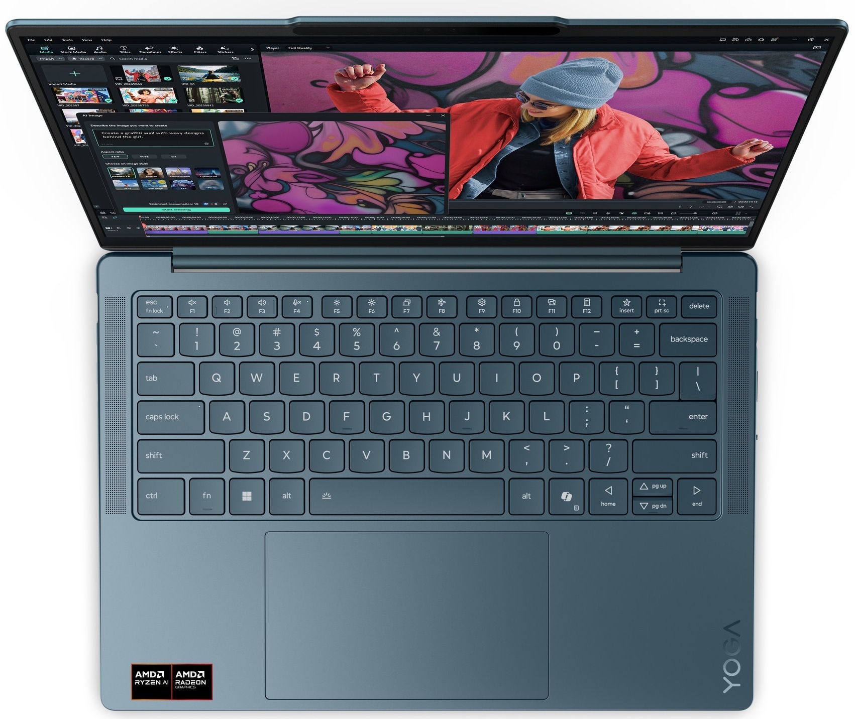 Ноутбук LENOVO Yoga Slim 7 14AKP10 Tidal Teal (83JY004SRA) фото 5