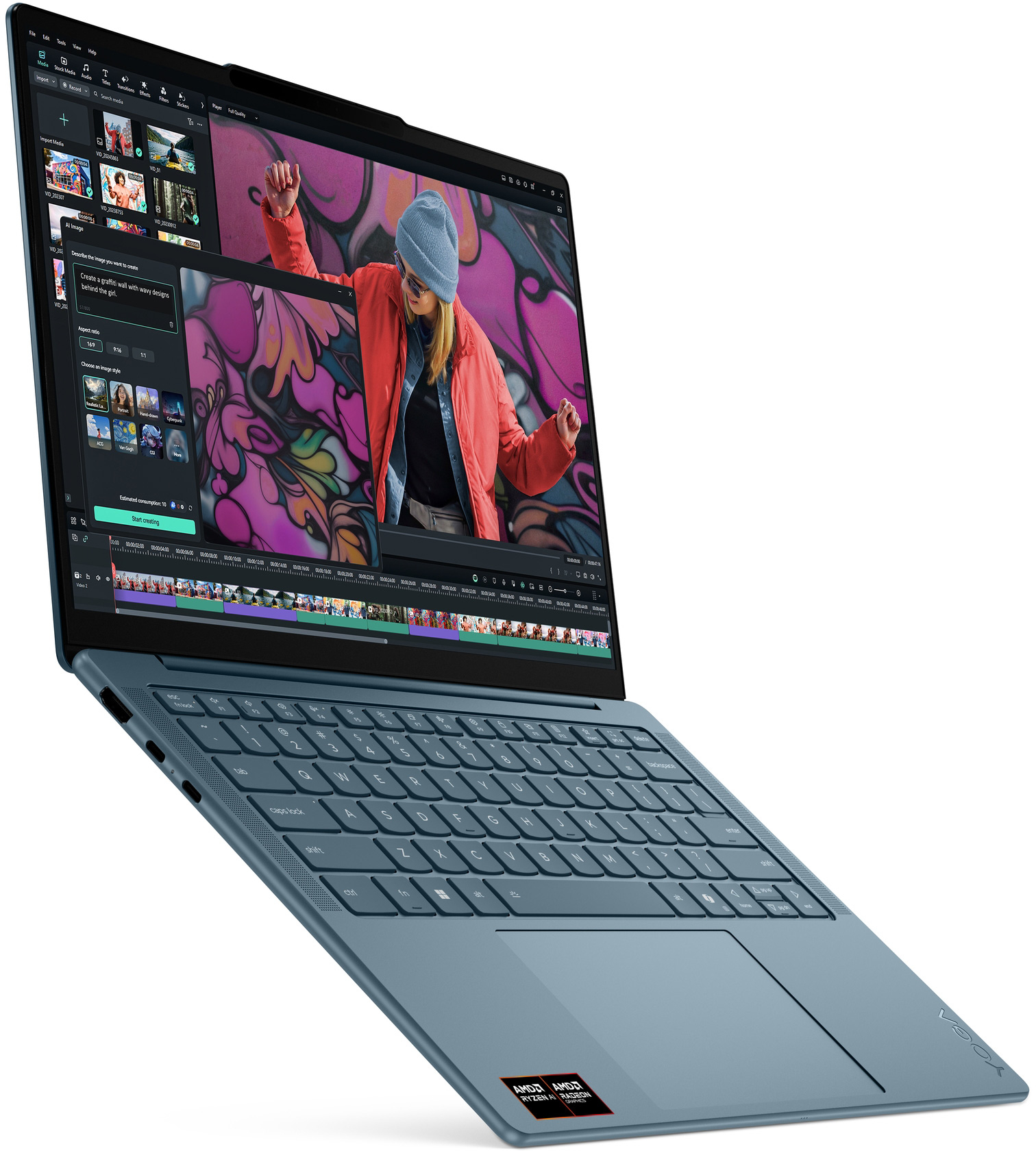 Ноутбук LENOVO Yoga Slim 7 14AKP10 Tidal Teal (83JY004SRA) фото 7