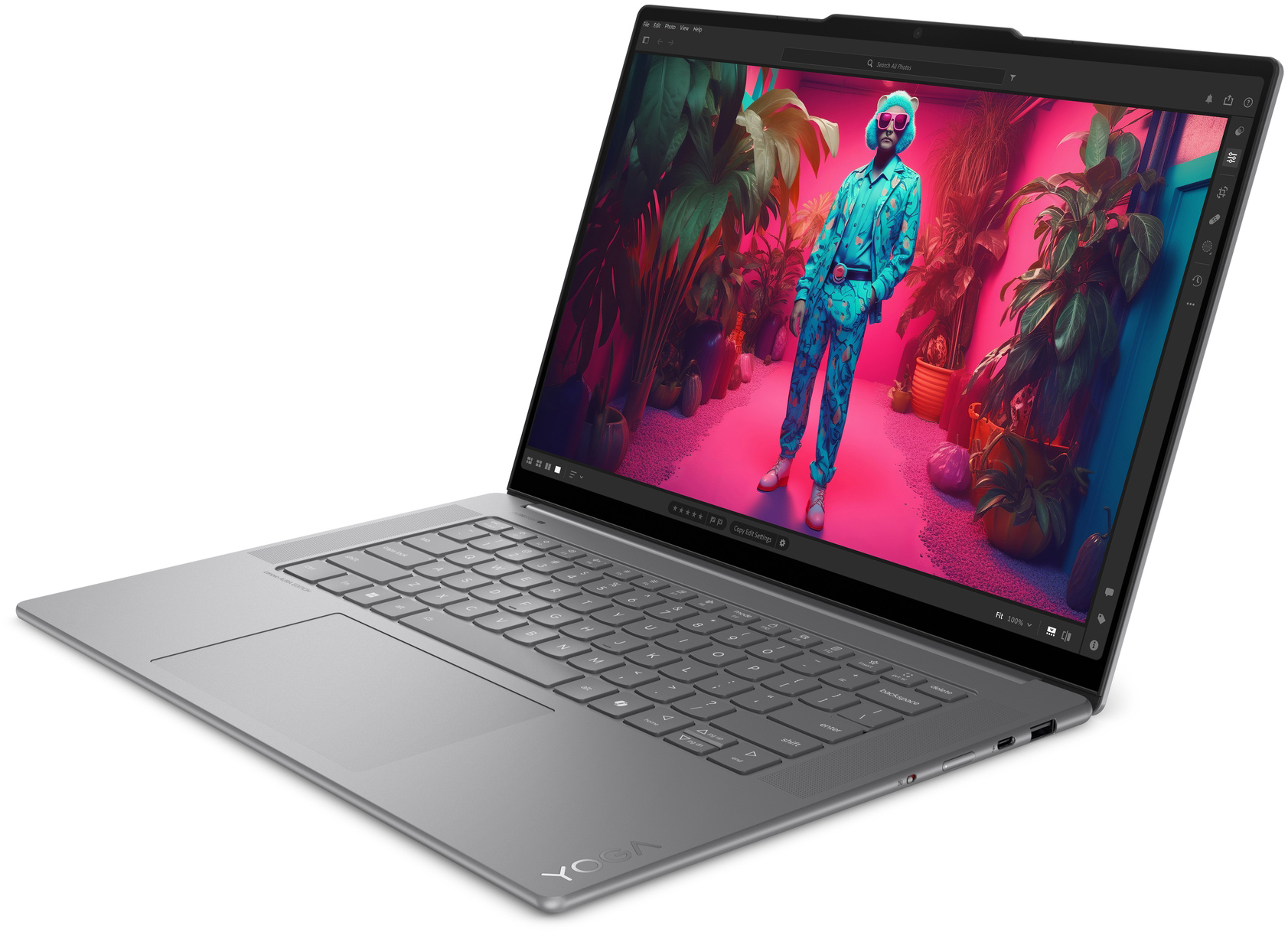 Ноутбук LENOVO Yoga Slim 7 15ILL9 Luna Grey (83HM005HRA) фото 3