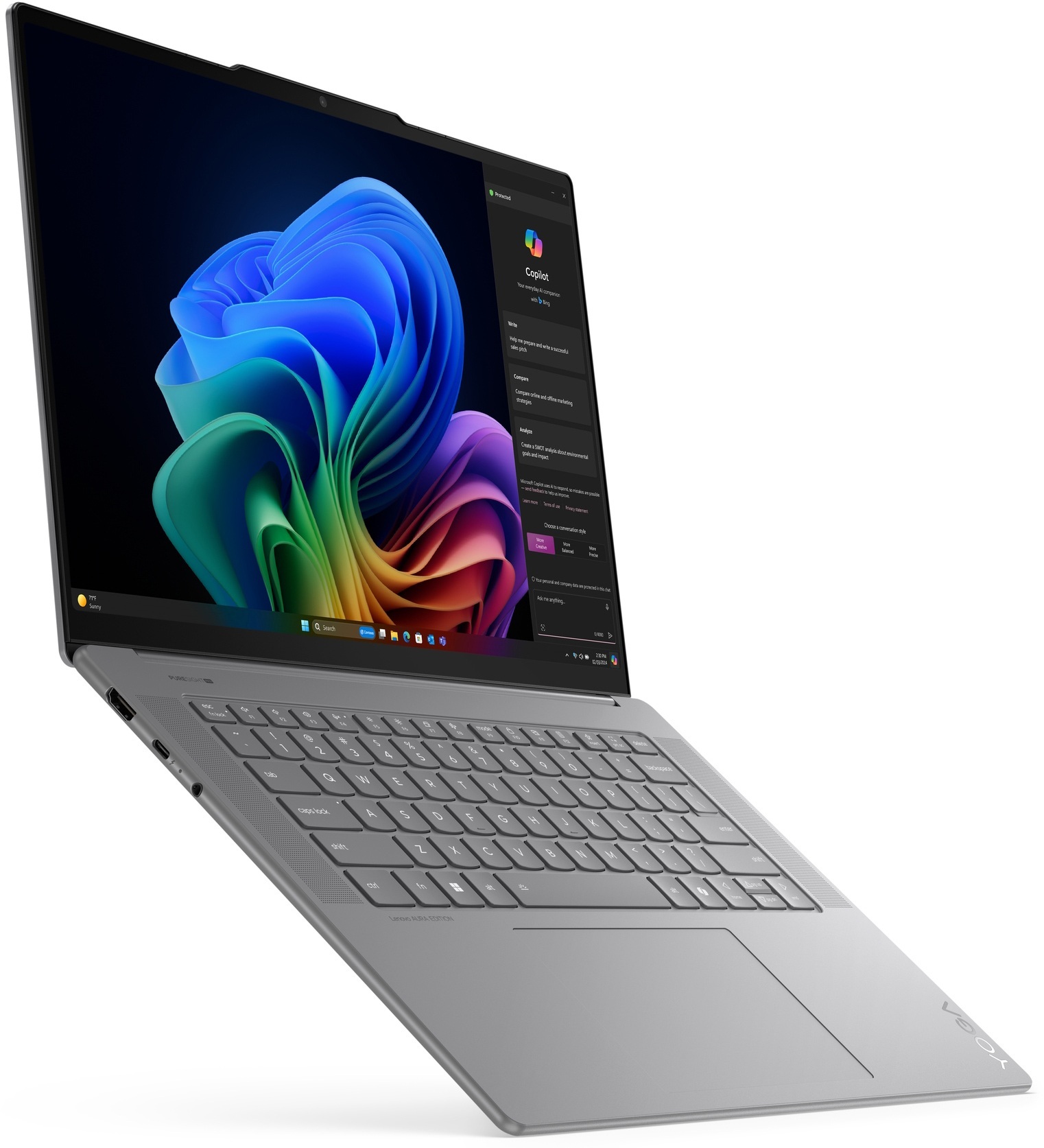 Ноутбук LENOVO Yoga Slim 7 15ILL9 Luna Grey (83HM005HRA) фото 7