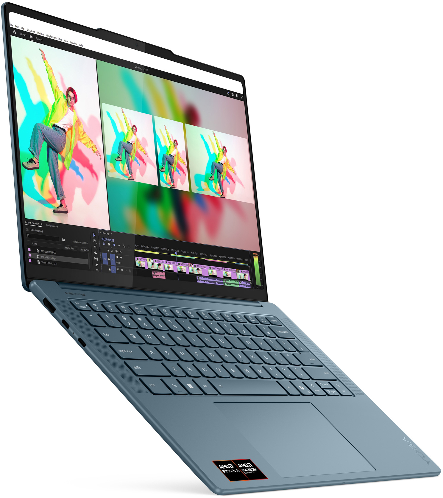 Ноутбук LENOVO Yoga Pro 7 14AKP10 Tidal Teal (83KG001GRA) фото 4
