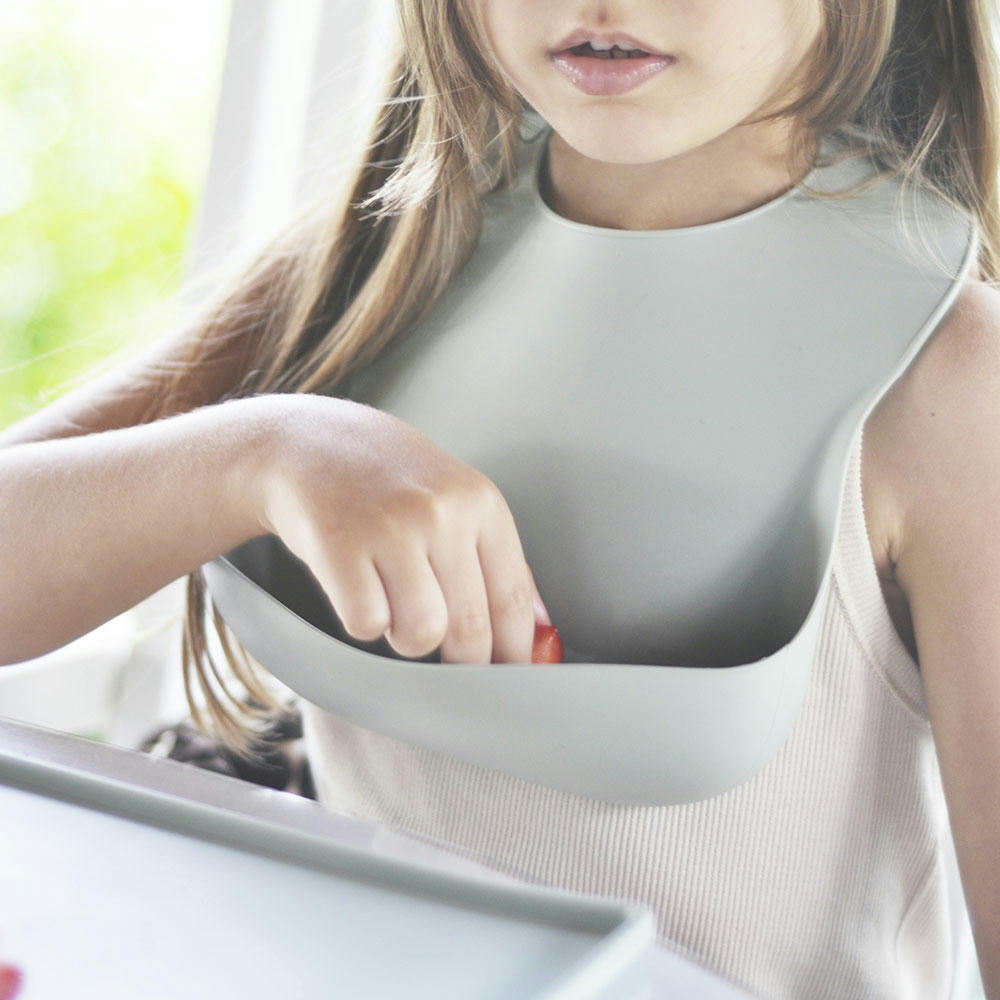 Нагрудник силіконовий 100% MinikOiOi BASICS Mineral Blue (101020053)фото4