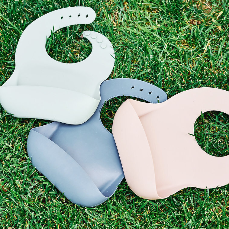 Нагрудник силіконовий 100% MinikOiOi BASICS Mineral Blue (101020053)фото7