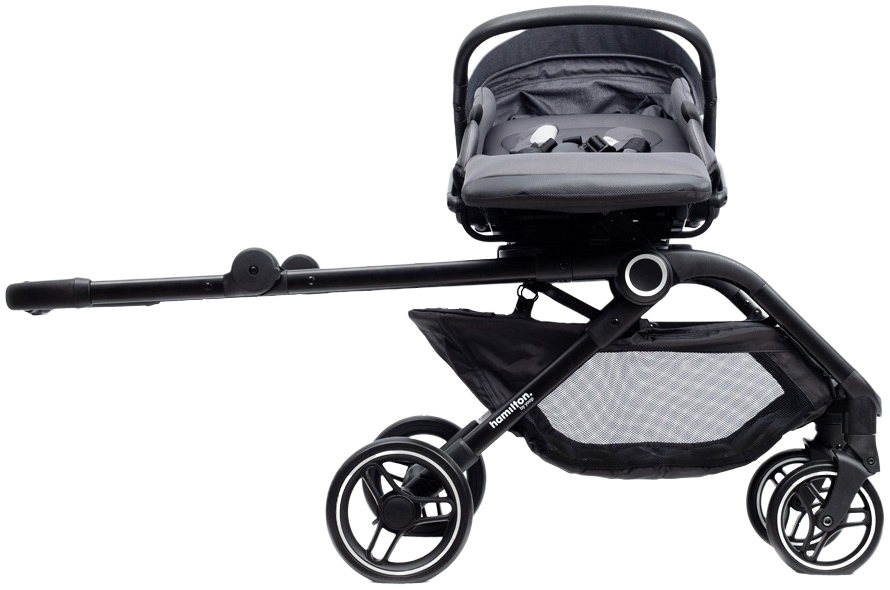 Коляска прогулянкова Hamilton by Yoop T1 Dark Grey (65559)фото7