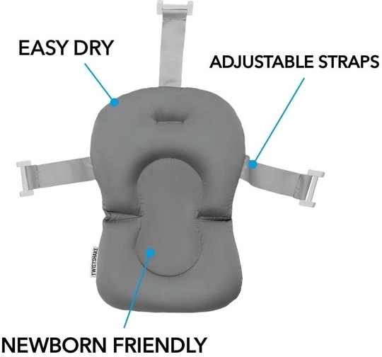 Розкладна ванна з вкладишем для купання Twistshake Pastel Grey (78538)фото3