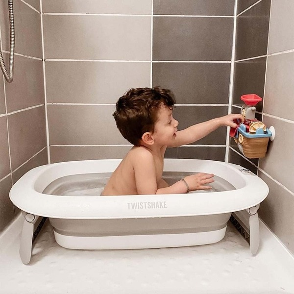 Розкладна ванна з вкладишем для купання Twistshake Pastel Grey (78538)фото5