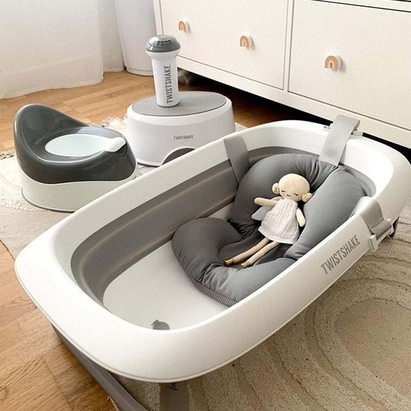 Розкладна ванна з вкладишем для купання Twistshake Pastel Grey (78538)фото6