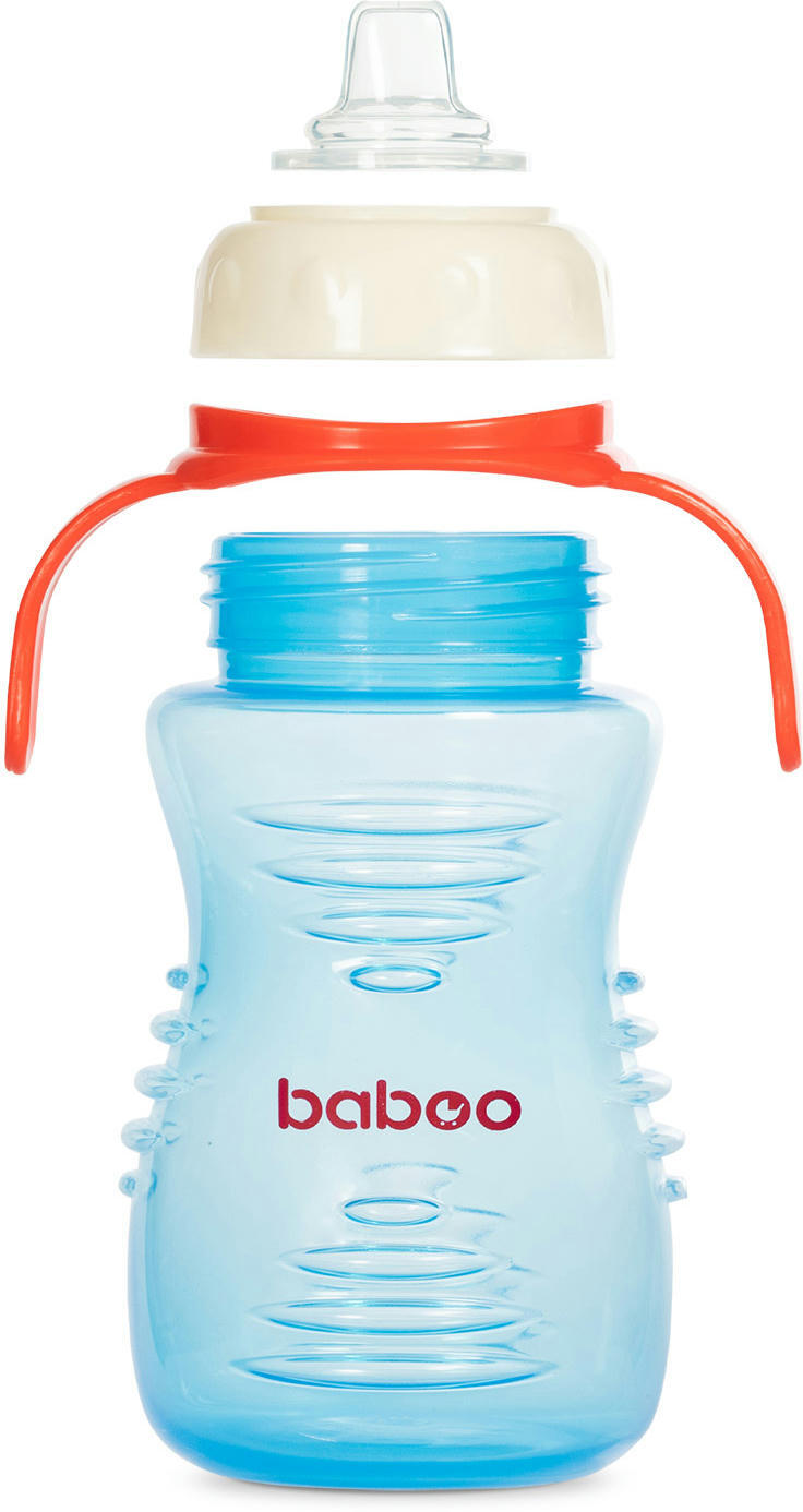 Чашка непроливайка BABOO із силіконовим носиком, 260 мл, синя, 6+ міс (8-125)фото