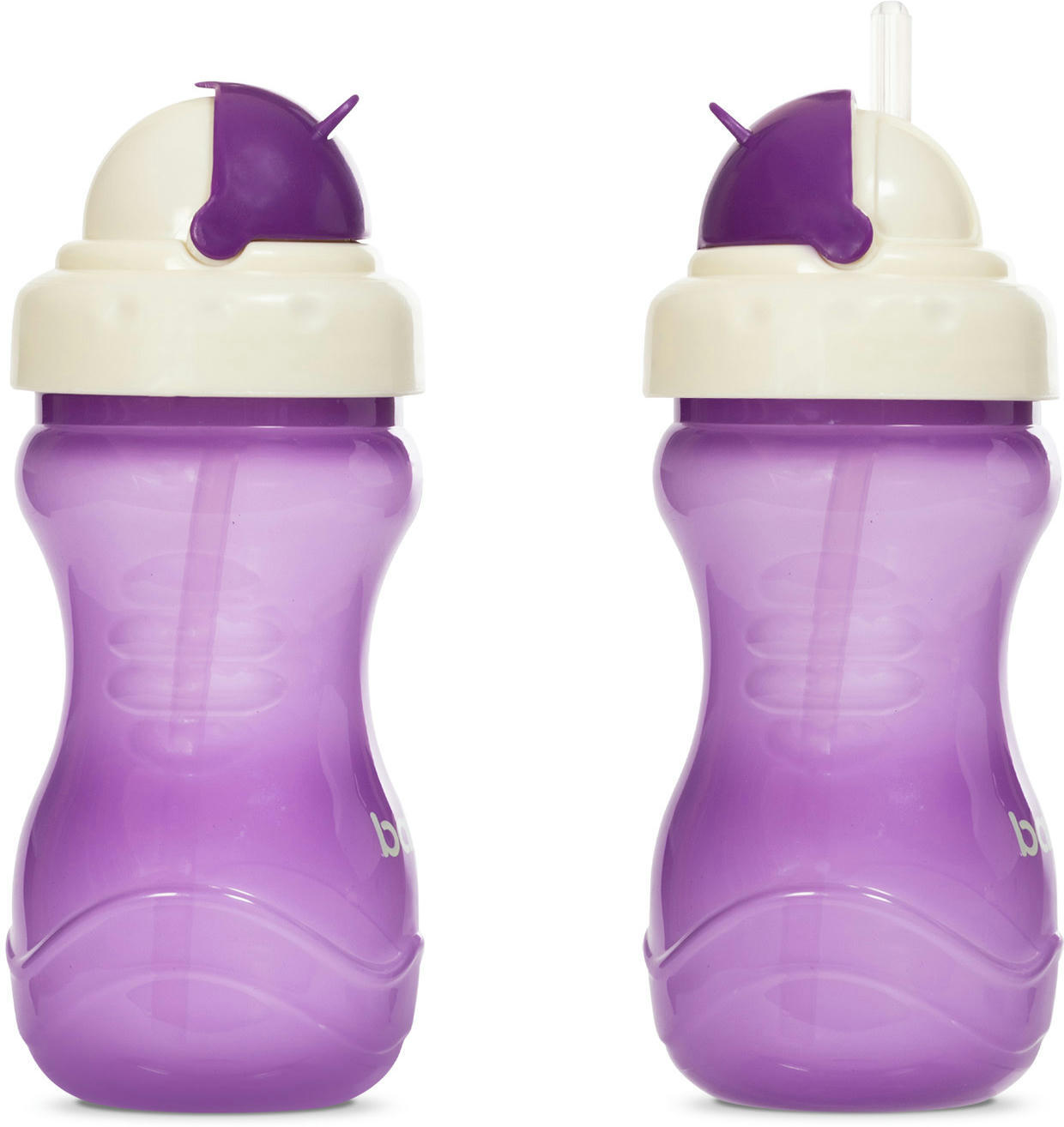 Чашка непроливайка BABOO с силиконовой соломинкой, 360мл, фиолетовая, 9+ мес (8-128) фото 3