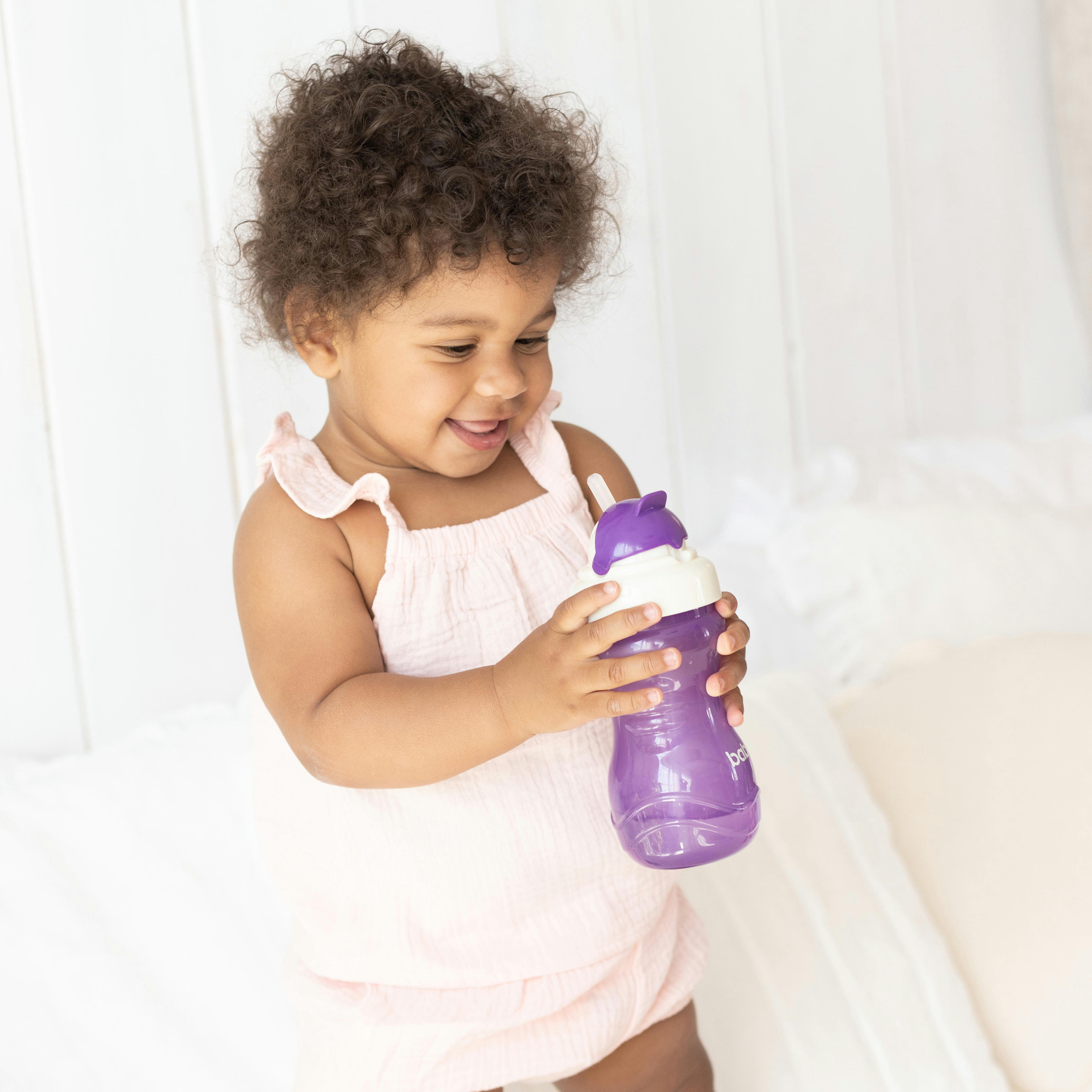 Чашка непроливайка BABOO с силиконовой соломинкой, 360мл, фиолетовая, 9+ мес (8-128) фото 6