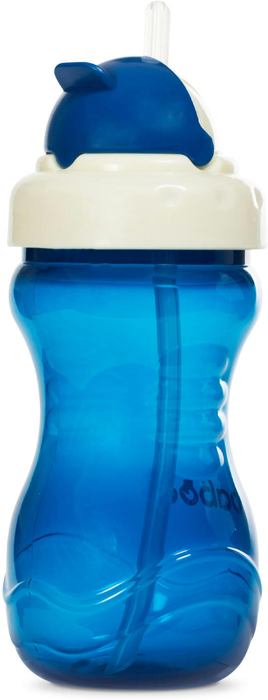 Чашка непроливайка BABOO із силіконовою соломинкою, 360мл, синя, 9+ міс (8-129)фото2