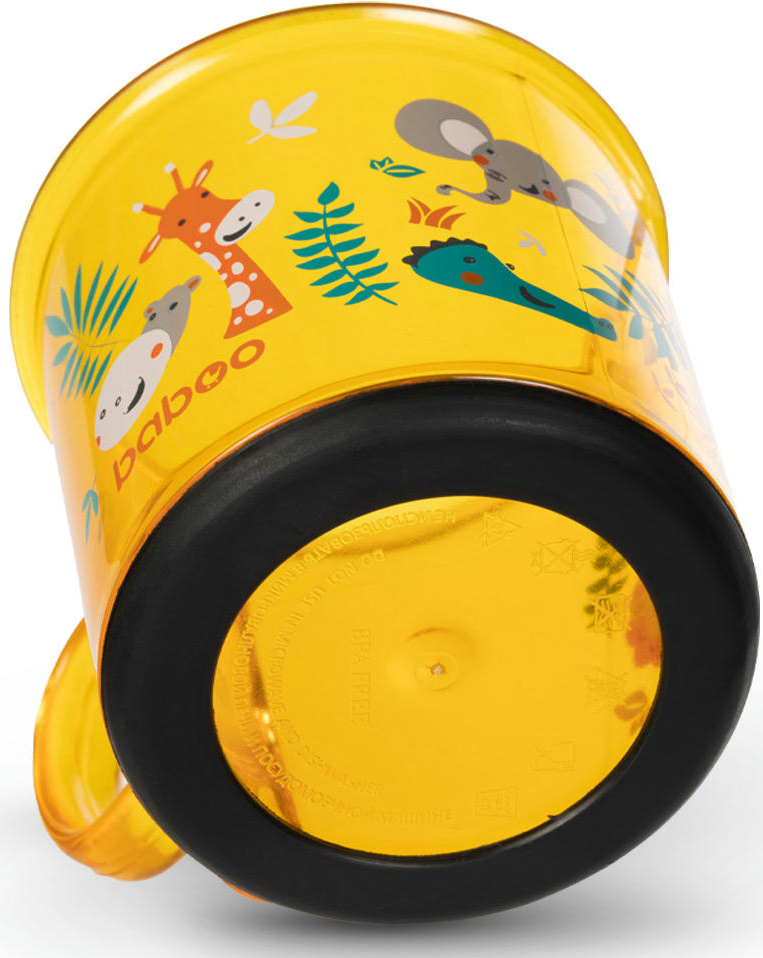 Чашка с нескользящим дном BABOO, 170 мл, Safari, желтая, 12+ мес (8-142) фото 3