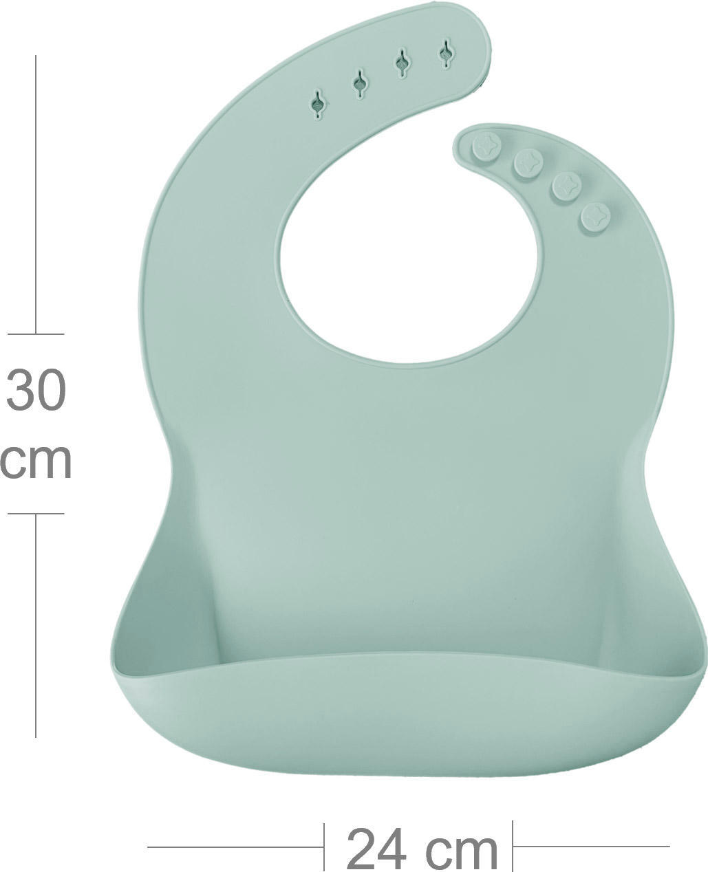 Нагрудник силіконовий 100% MinikOiOi BASICS River Green / Powder, 2шт (101020067)фото5