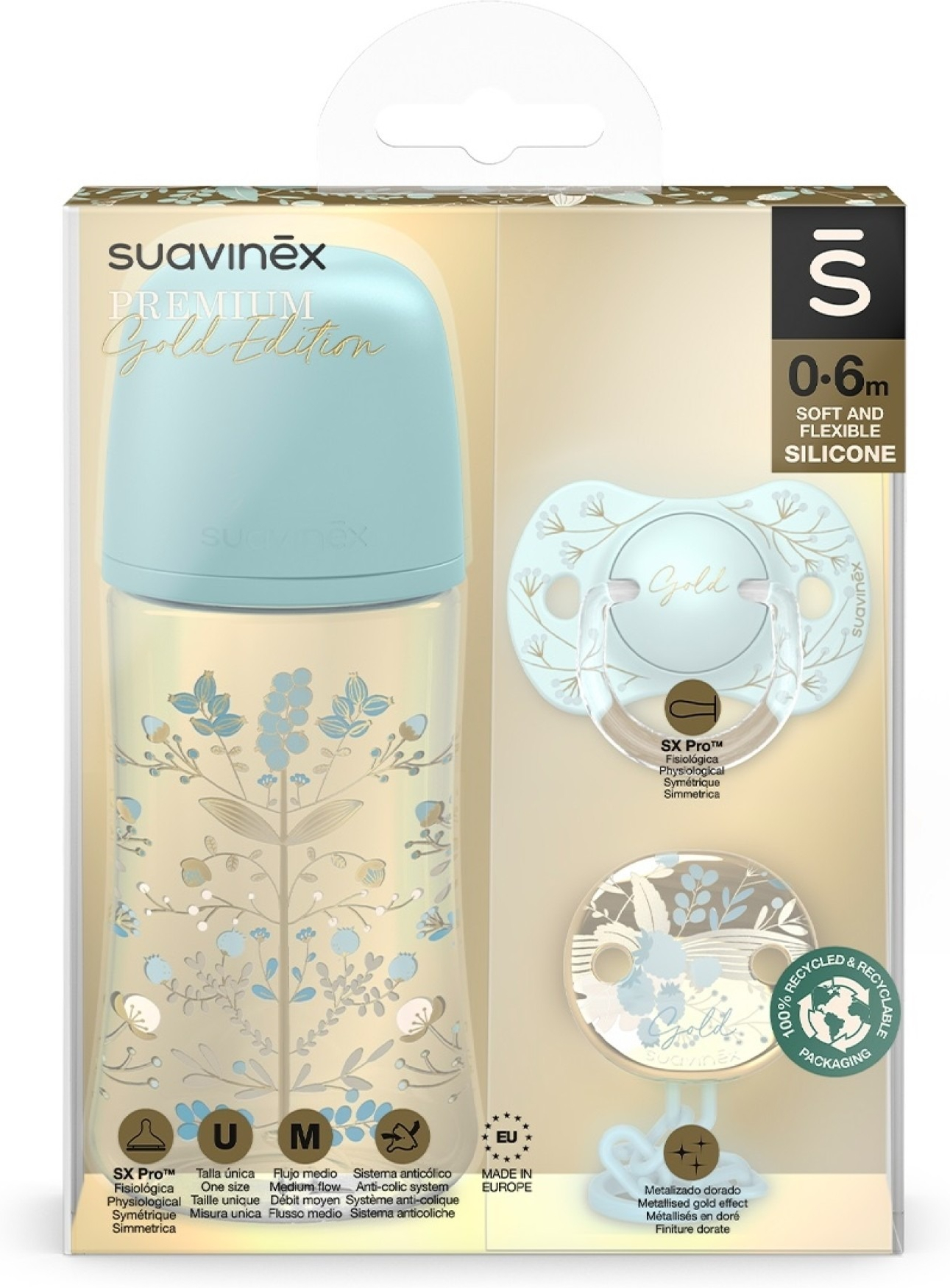 Набор Suavinex "Gold Edition", голубой (307878) фото 5