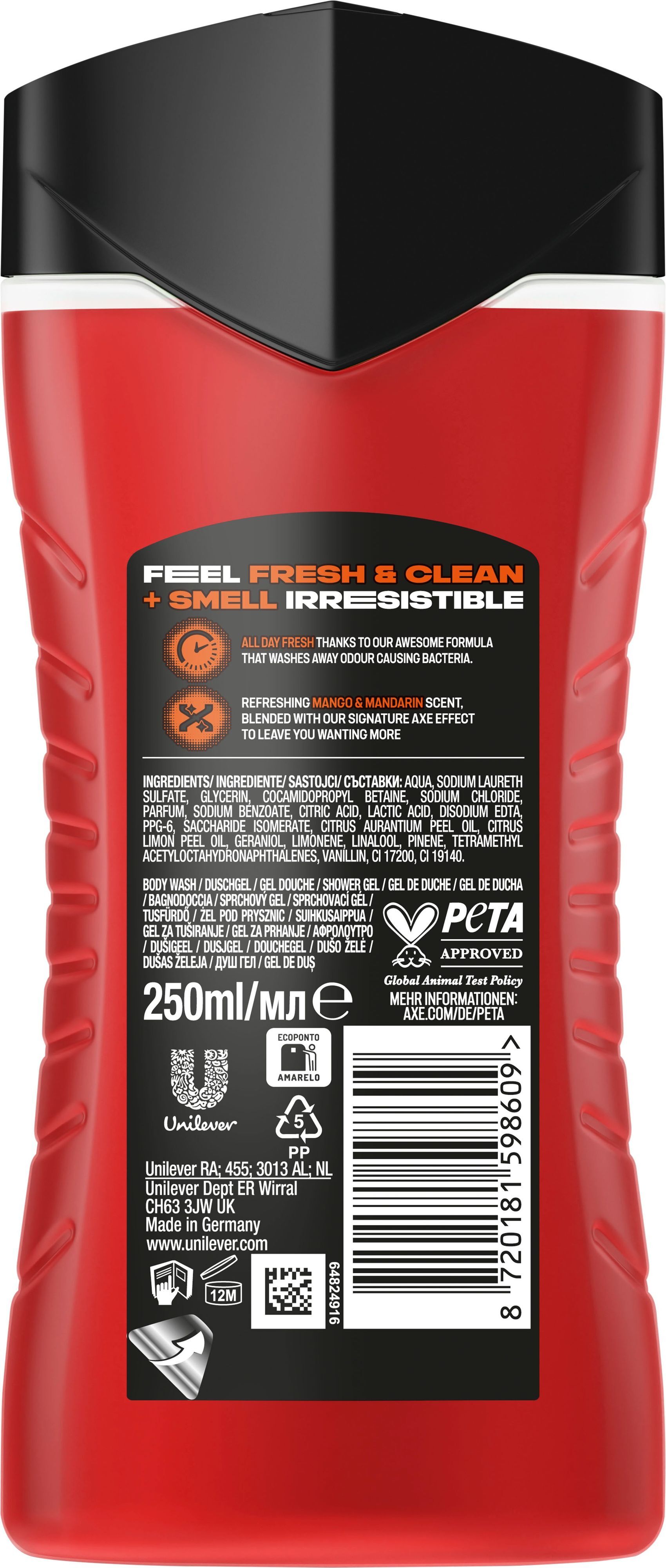 Шампунь-гель для душу Axe Sunset Fresh 250 млфото2