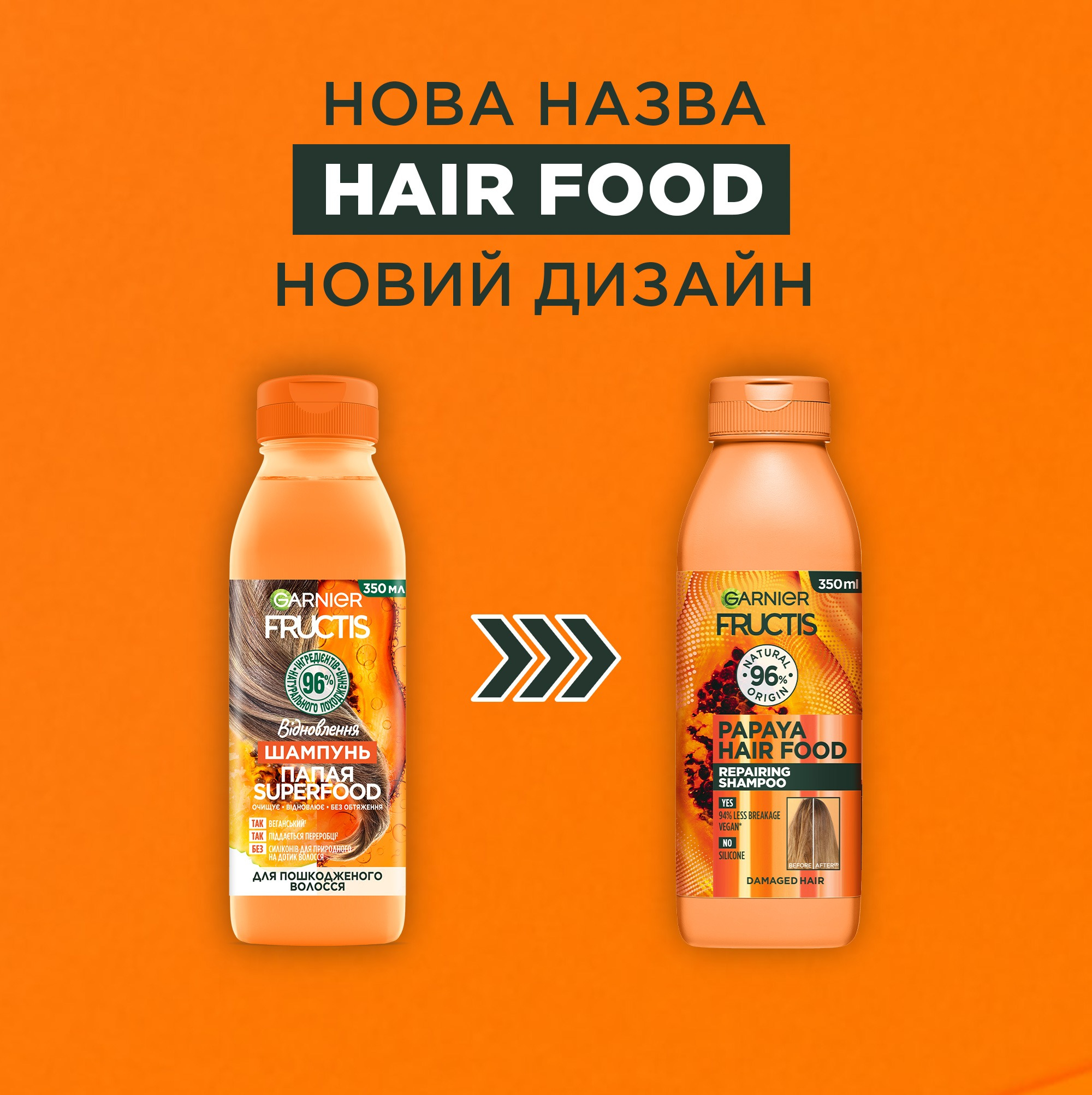 Шампунь Garnier Fructis відновлення для пошкодженого волосся папайя 350 млфото4