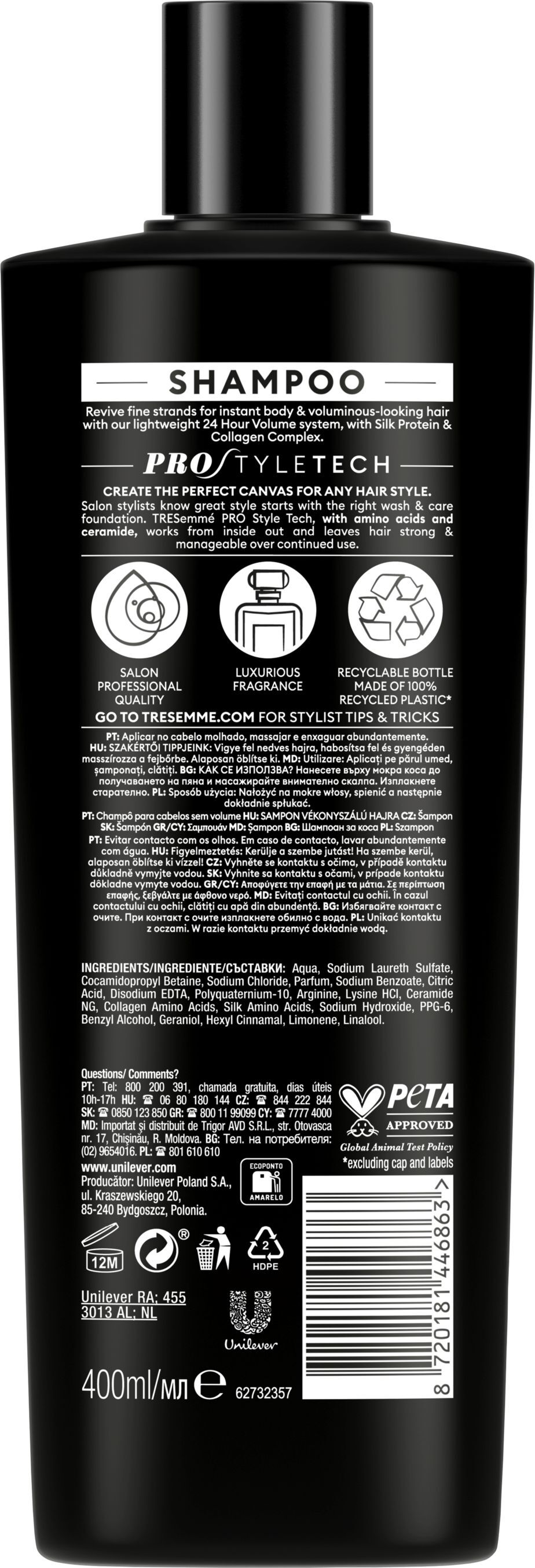 Шампунь для объема Tresemme 24h Volume 400 мл фото 2