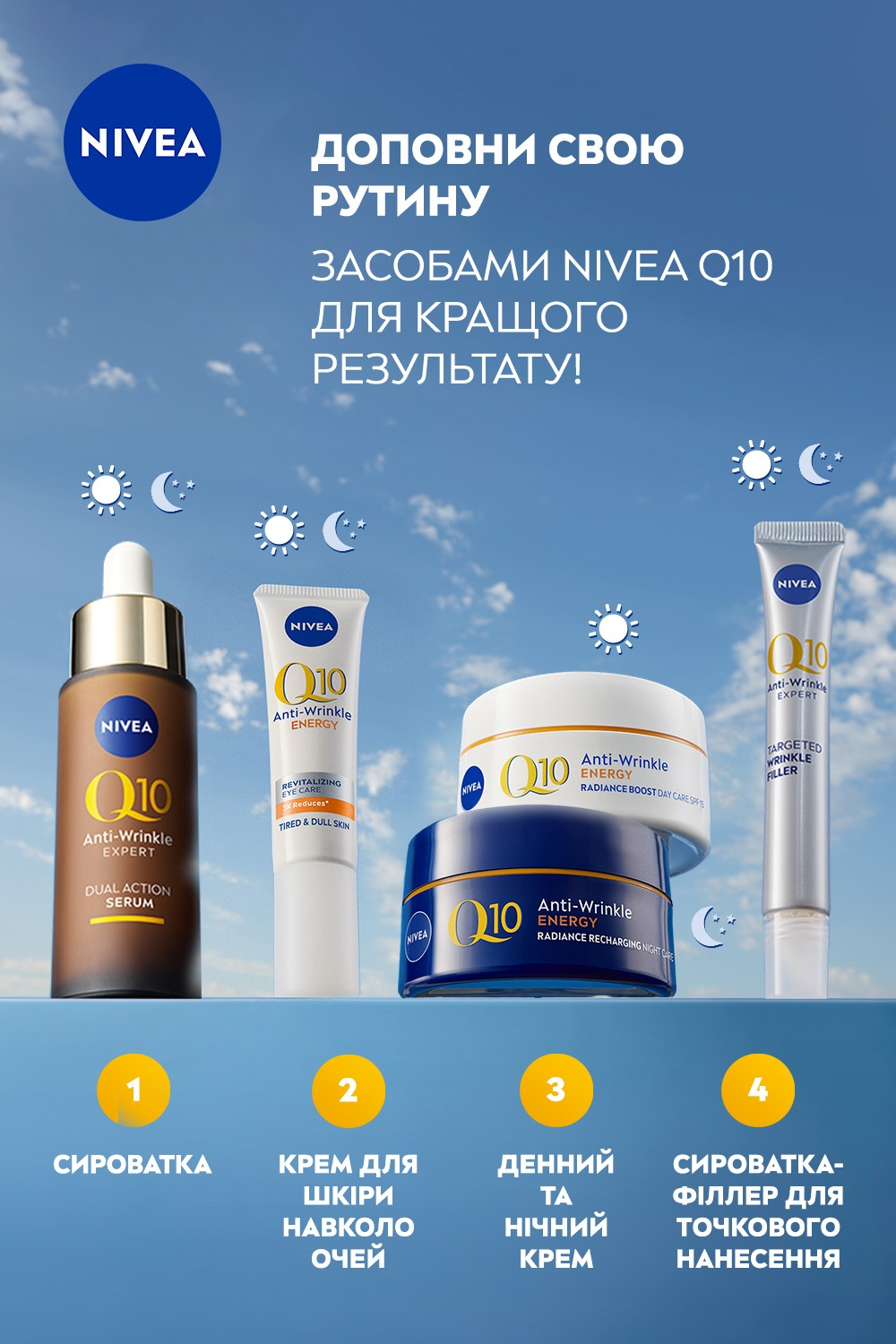 Денний крем Nivea Q10 Energy SPF15 посилення сяйва кульковий 50 млфото7