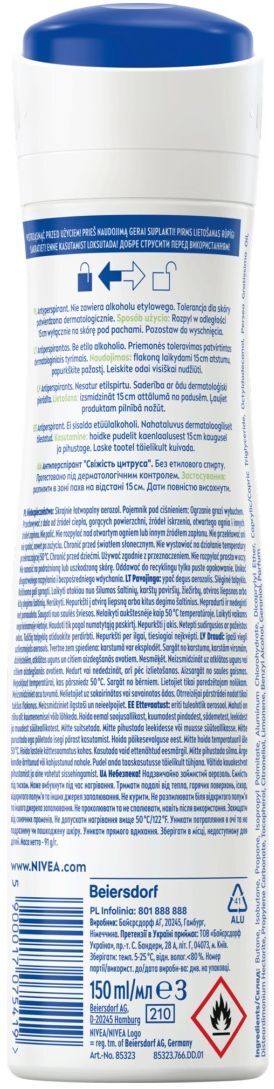 Антиперспірант Nivea свіжість цитрусу спрей 150 млфото2