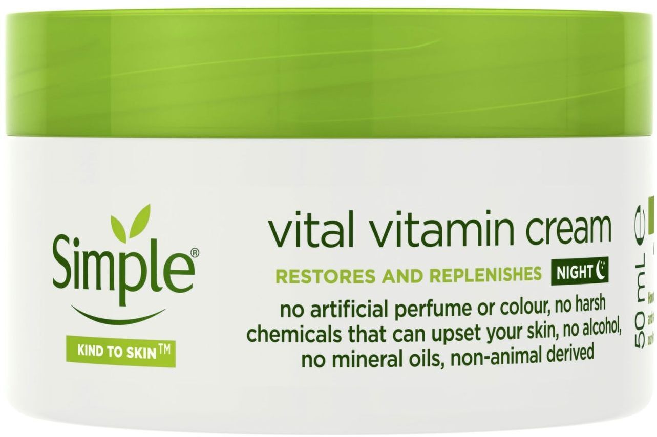 Набір Simple Вітамінний нічний крем Kind to Skin 50+200 млфото2