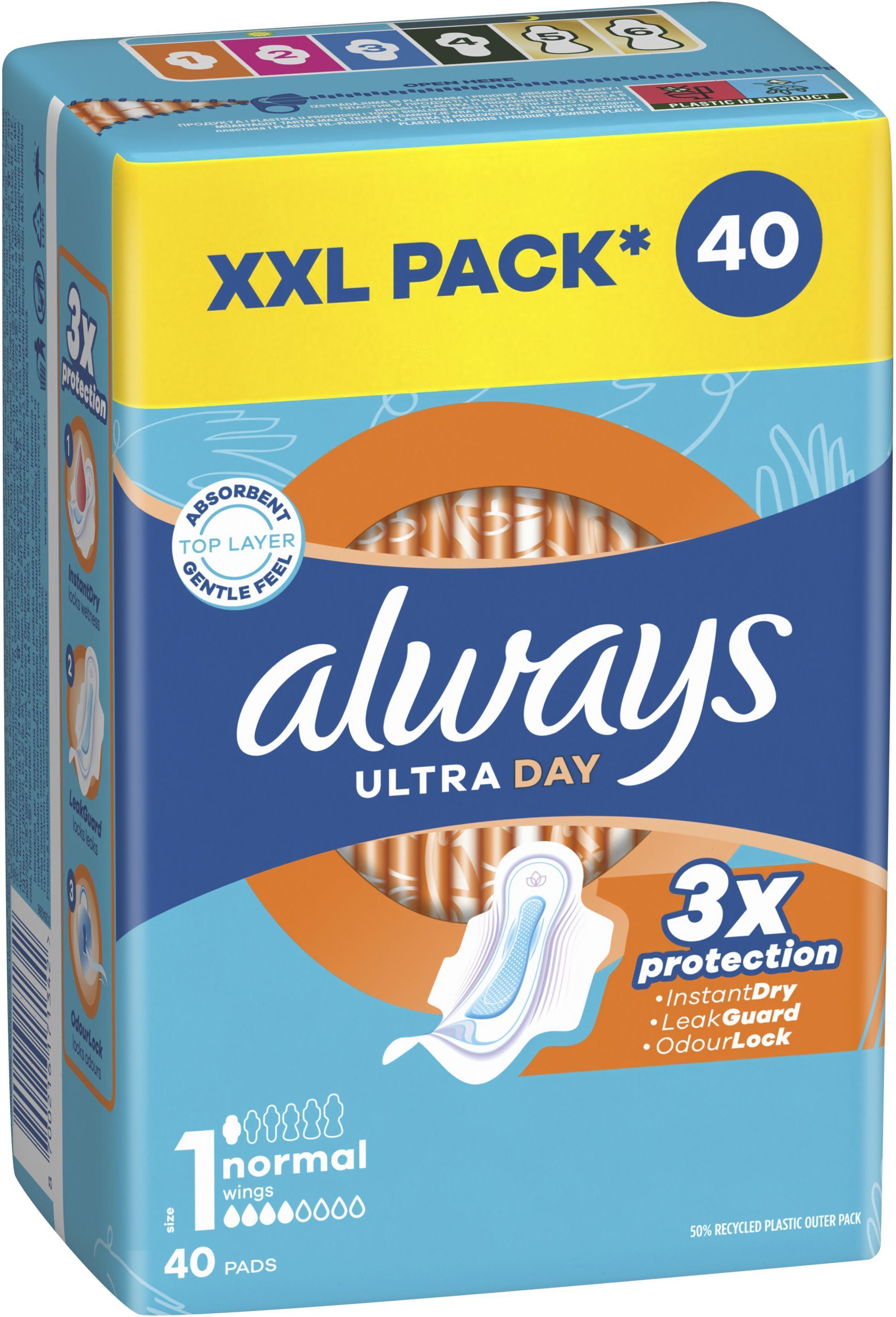 Гигиенические прокладки Always Ultra Day Normal (Розмір 1) 40 шт фото 