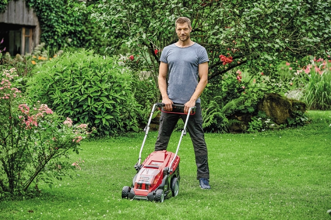 Газонокосилка аккумуляторная Einhell GE-CM 36/36 Li 2x4.0Ач (3413230) фото 12