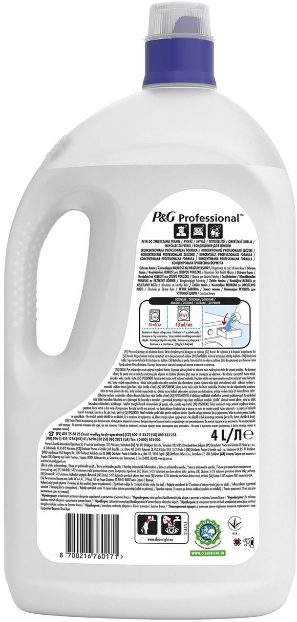 Кондиционер для белья Lenor Professional Sensitive 4л фото 2