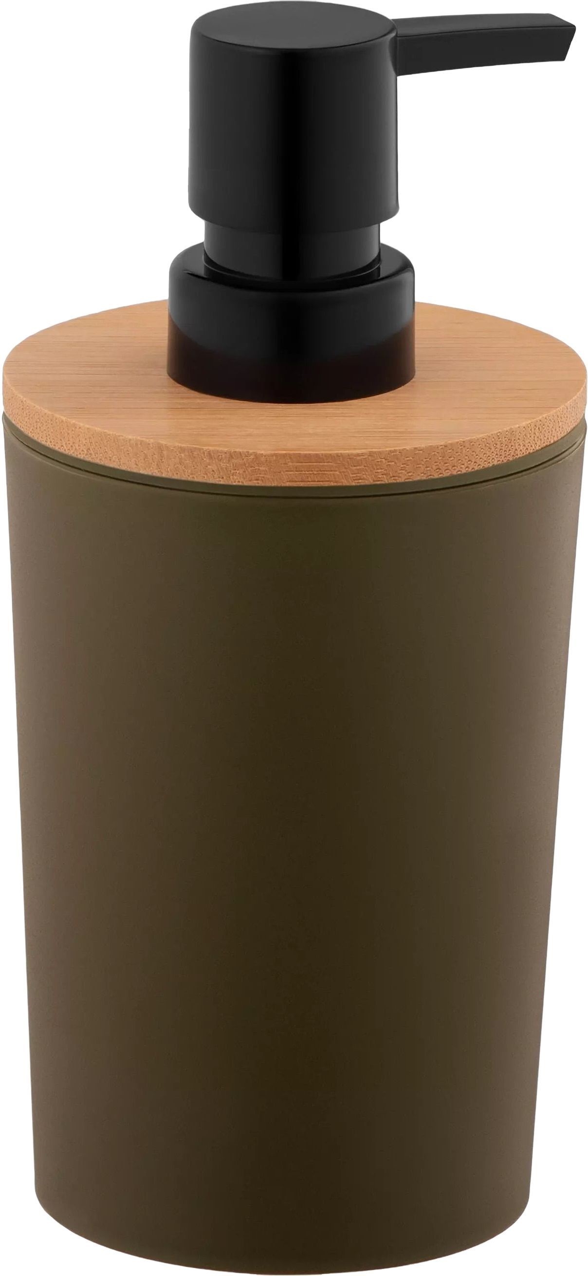 Диспенсер для мыла ARDESTO Minimalism 380мл, полипропилен, бамбук, зеленый (ARHB3104OB) фото 2