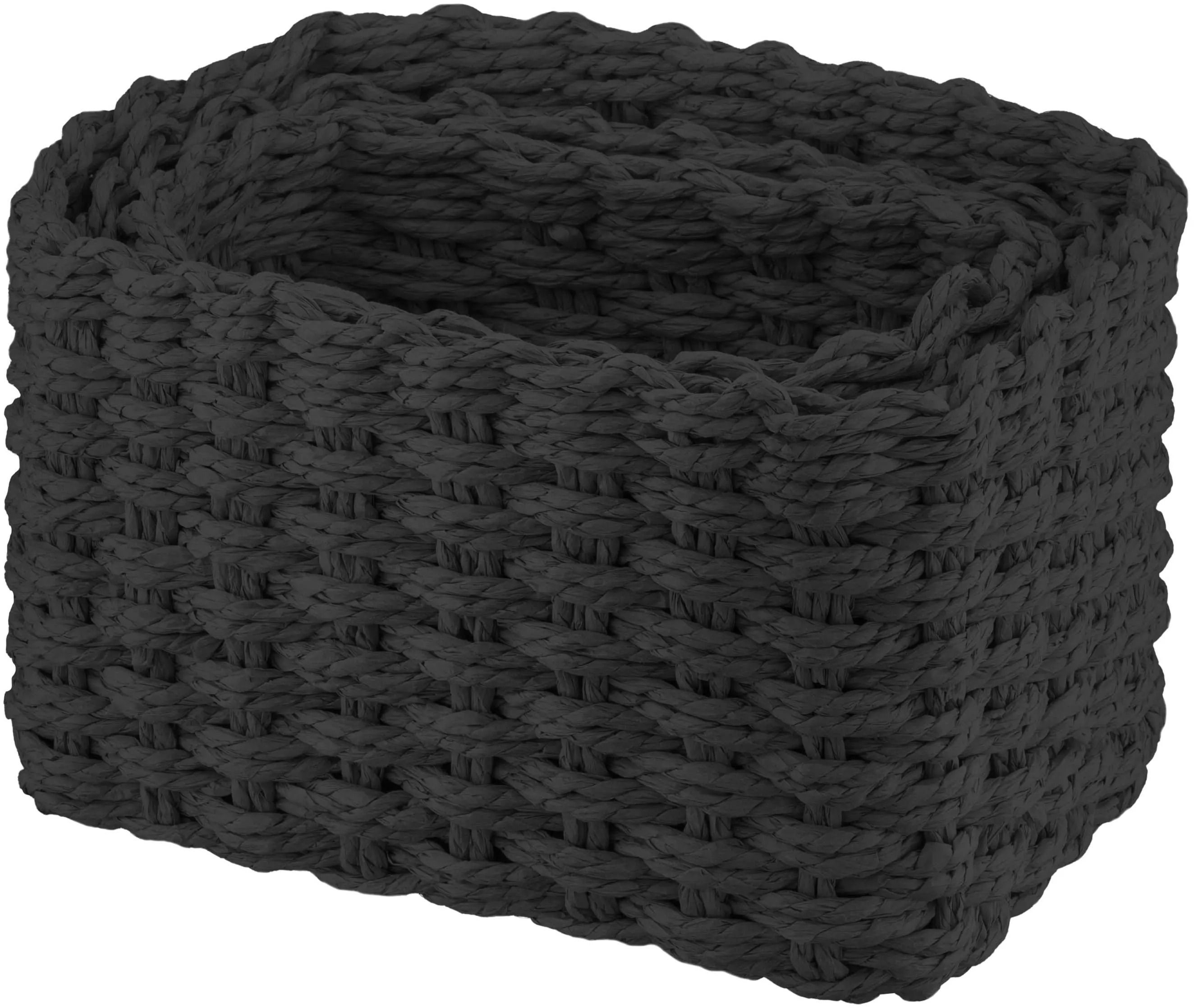 Набір кошиків плетених для зберігання ARDESTO Prestigio 3,3 / 2,2 / 1,4 л чорні (ARHC2505BL)фото3