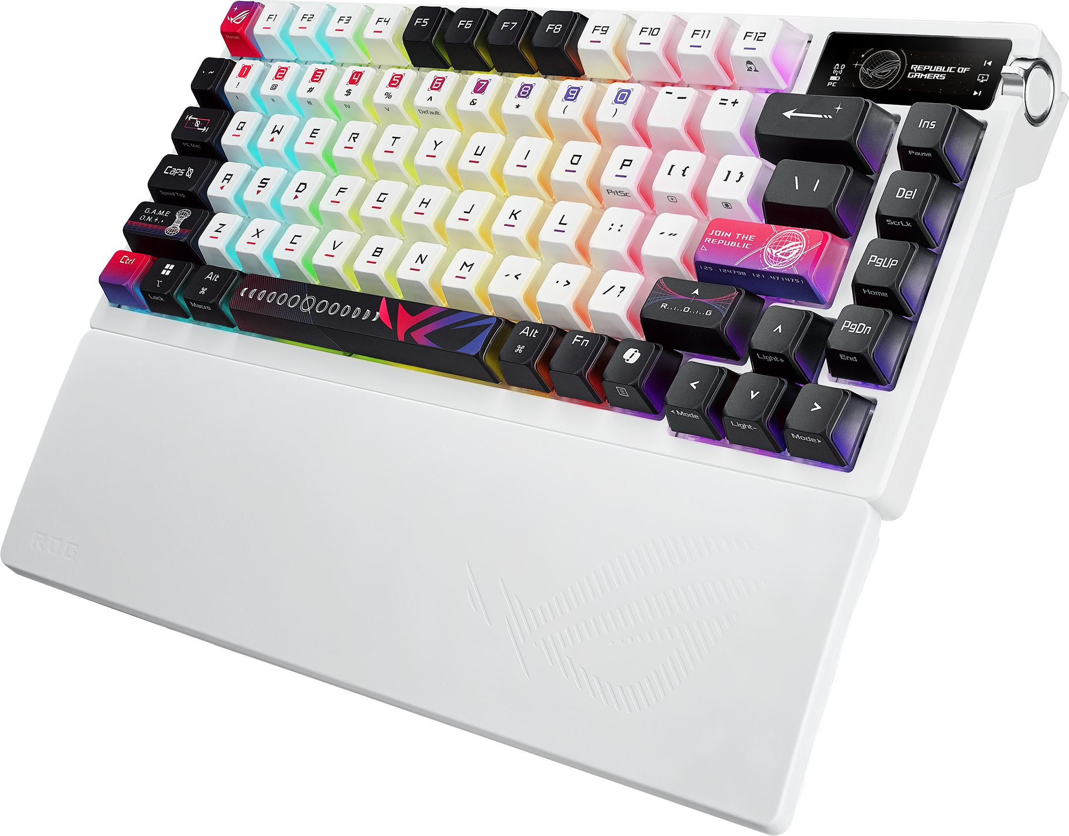 Ігрова клавіатура ASUS ROG Azoth X NX Snow V2 EN PBT White (90MP044F-BKUA30)фото